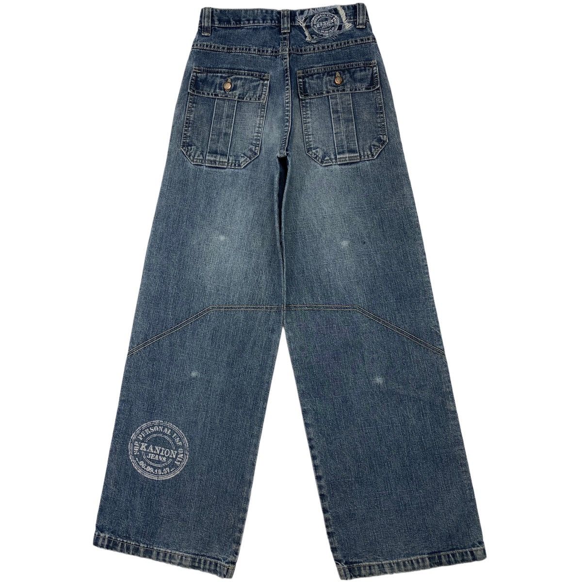 Vintage 🔥LASTDROP🔥 Y2K Double Knees Wide Skateboarding High Pants Size 24" / US 00 / IT 34 - 2 Thumbnail