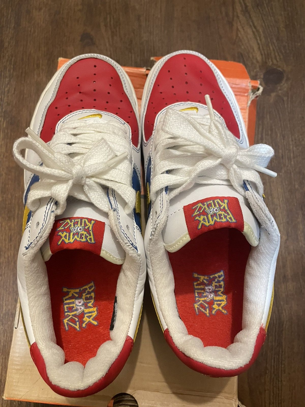 Nike × Vintage Nike Air Force 1 Remix Da Kickz 2004 Red Blue Yellow Size US 9 / EU 42 - 6 Thumbnail