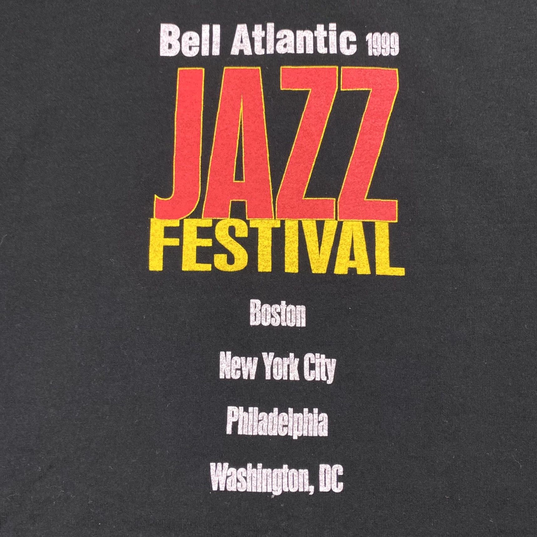 Fruit Of The Loom VTG 1999 Bell Atlantic Jazz Festival T-Shirt Black Cotton Crew Neck L Men graphic tee Jazz 1990s United States Vintage Shirt Size US L / EU 52-54 / 3 - 6 Thumbnail
