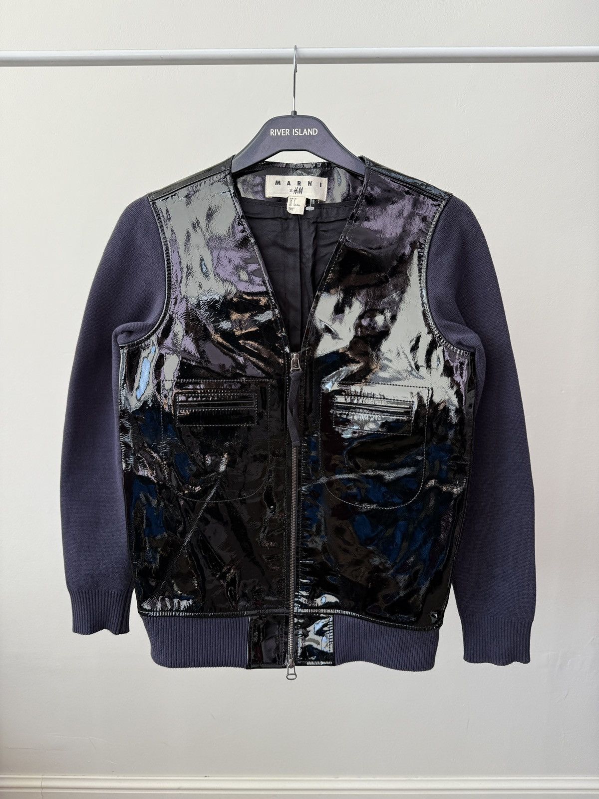 Marni Vintage Marni at H&M Leather Bomber Jacket Size XS / US 0-2 / IT 36-38 - 2 Thumbnail