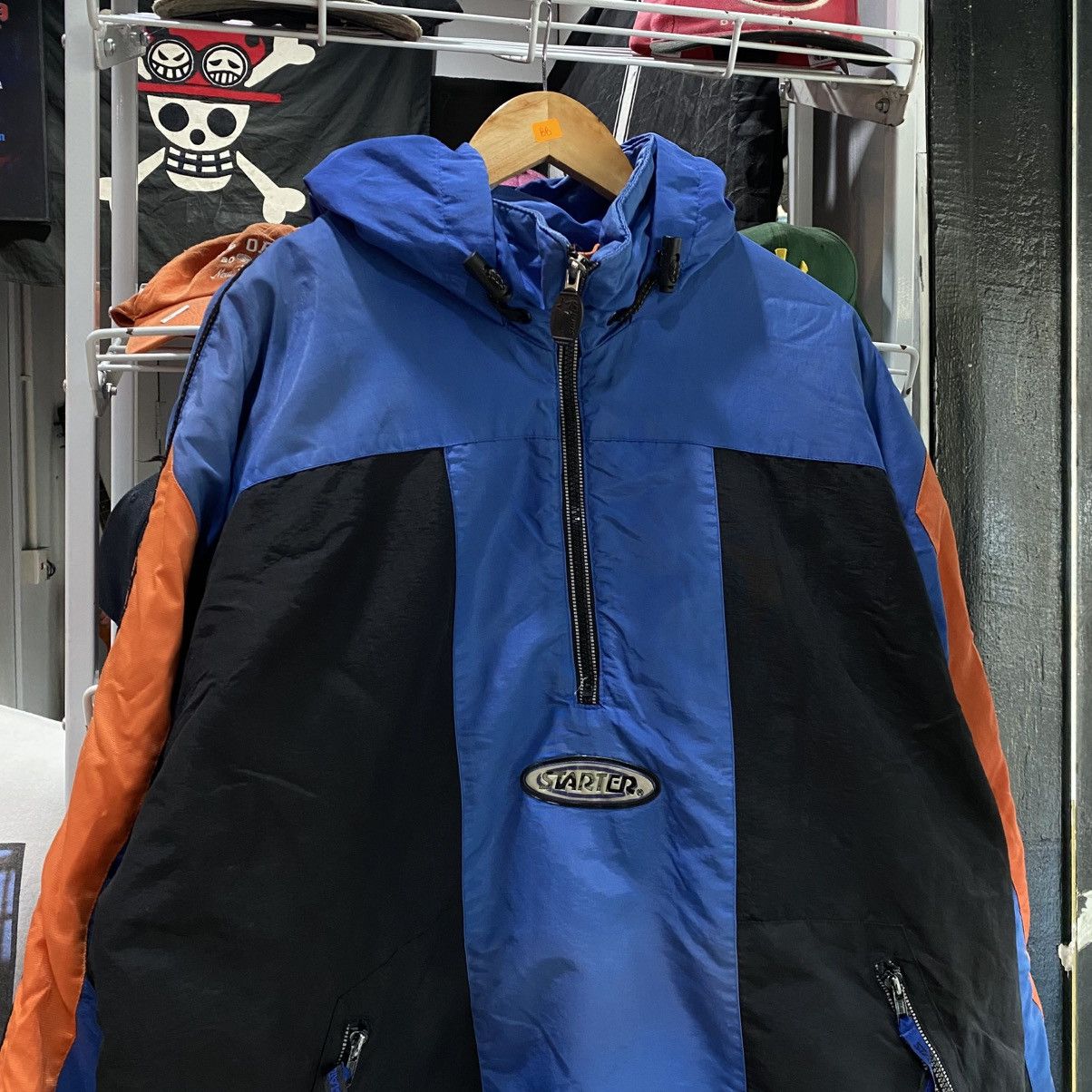 Starter × Vintage VINTAGE STARTER CENTRE LOGO ANORAK WINDBREAKER JACKET Size US XL / EU 56 / 4 - 3 Thumbnail
