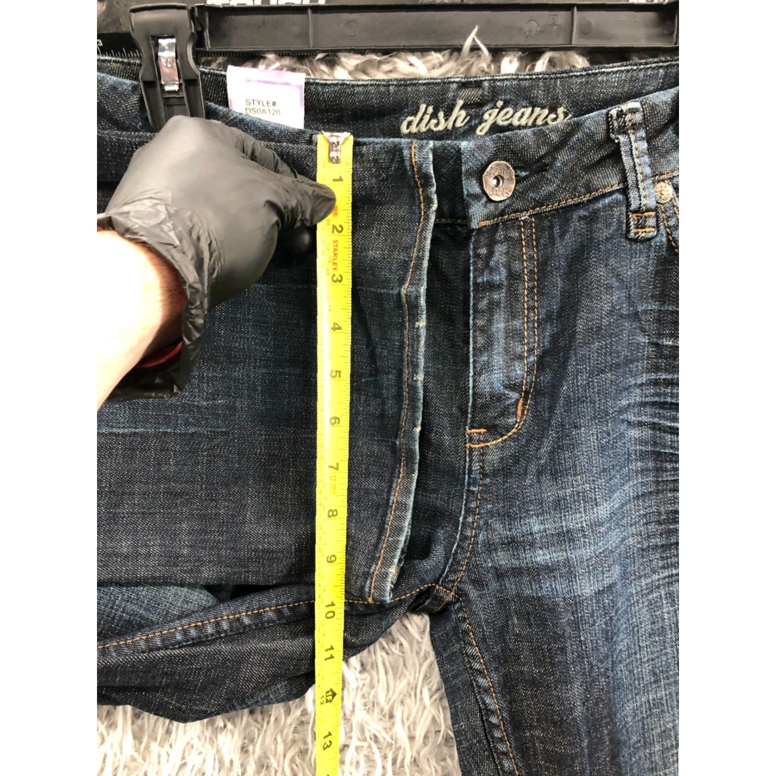 Vintage Dish Desi Boot Jeans Womens 31x34 Dark Wash Blue Size 24" / US 00 / IT 34 - 4 Thumbnail