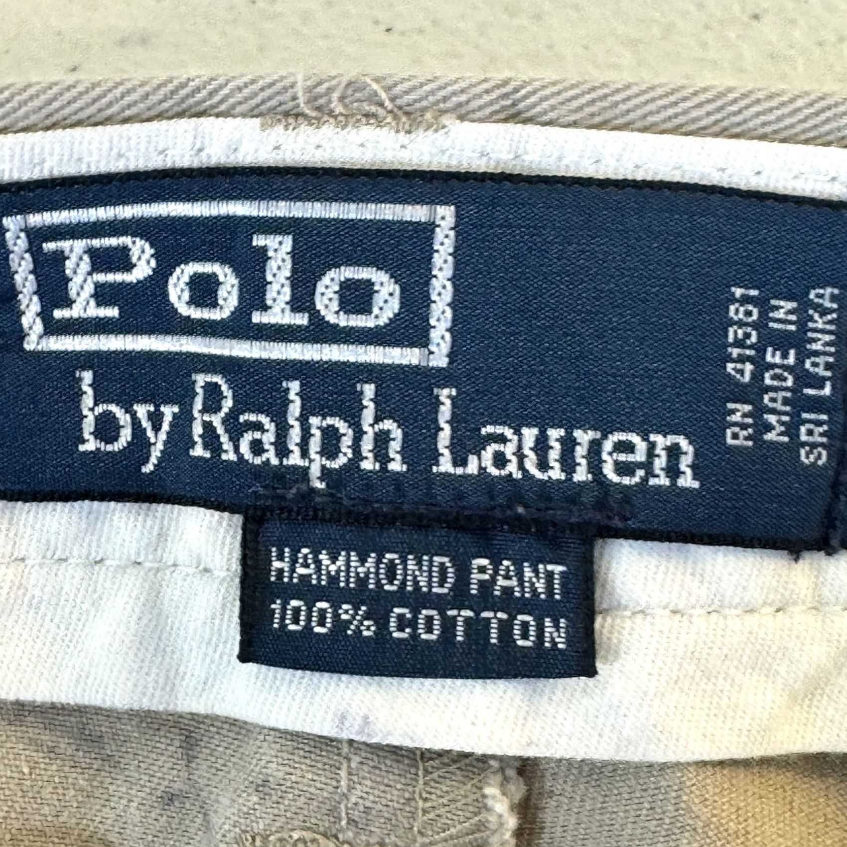 Polo Ralph Lauren Polo Ralph Lauren Pants Mens 40x30 Beige Hammond Pleated Classic Chino Dress Size US L / EU 52-54 / 3 - 4 Thumbnail