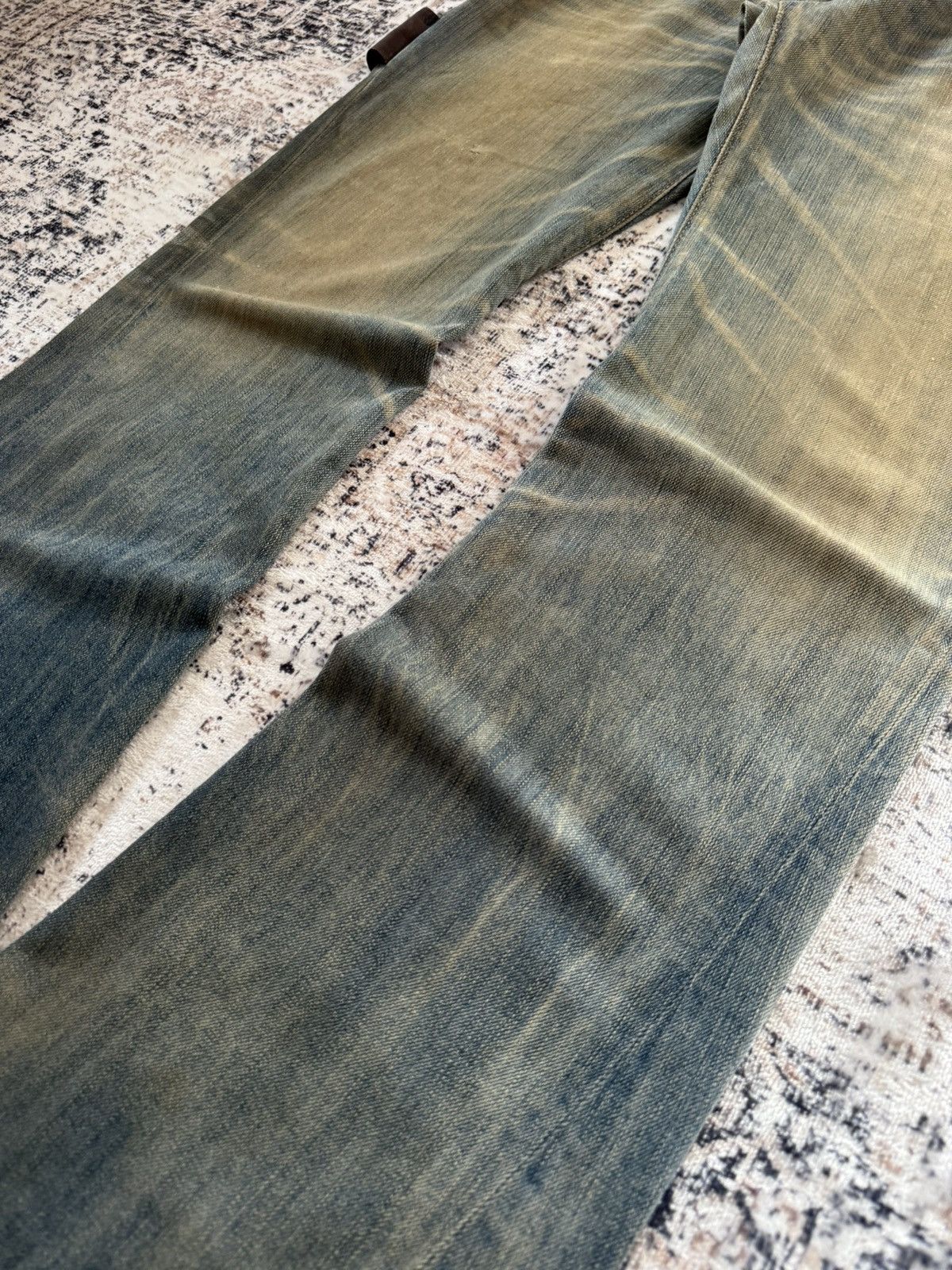 Le Grande Bleu (L.G.B.) Edwin Tokyo Mud Wash Distressed Flared Jeans Size US 36 / EU 52 - 6 Thumbnail