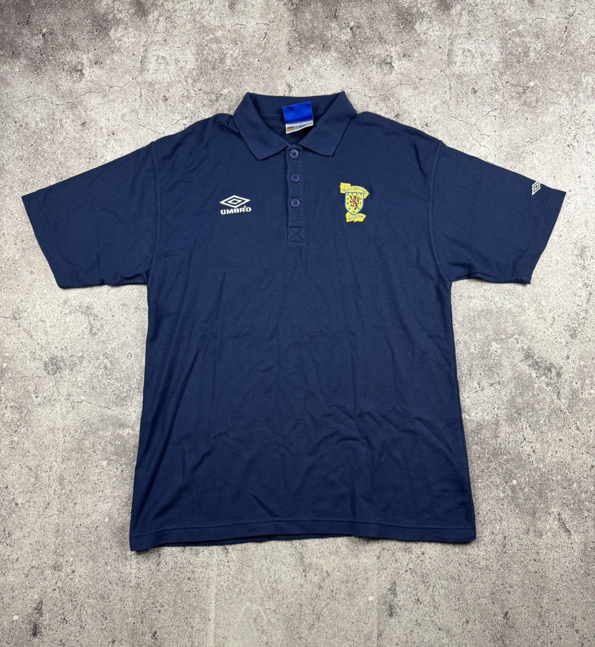 Umbro Vintage Scotland Umbro Soccer Y2K Polo Jersey Football Shirt Size US XL / EU 56 / 4 - 1 Thumbnail