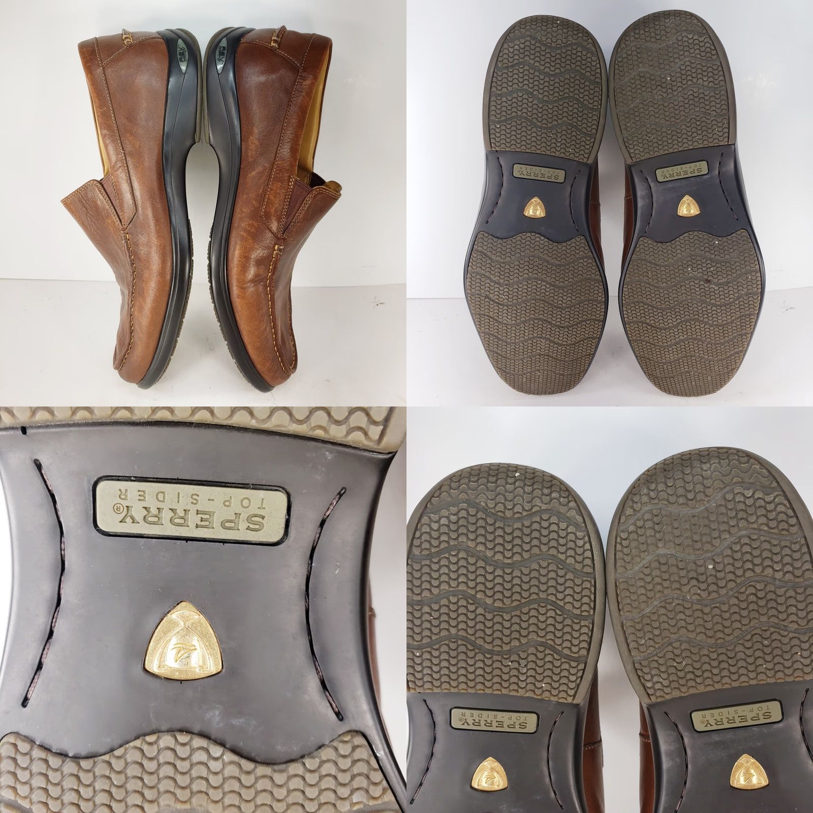 Sperry Sperry Top-Sider Gold Cup Loafer Brown Leather Shoes Size 11M Mens Slip On Casual Travel Memory Foam Cushion Size US L / EU 52-54 / 3 - 9 Thumbnail