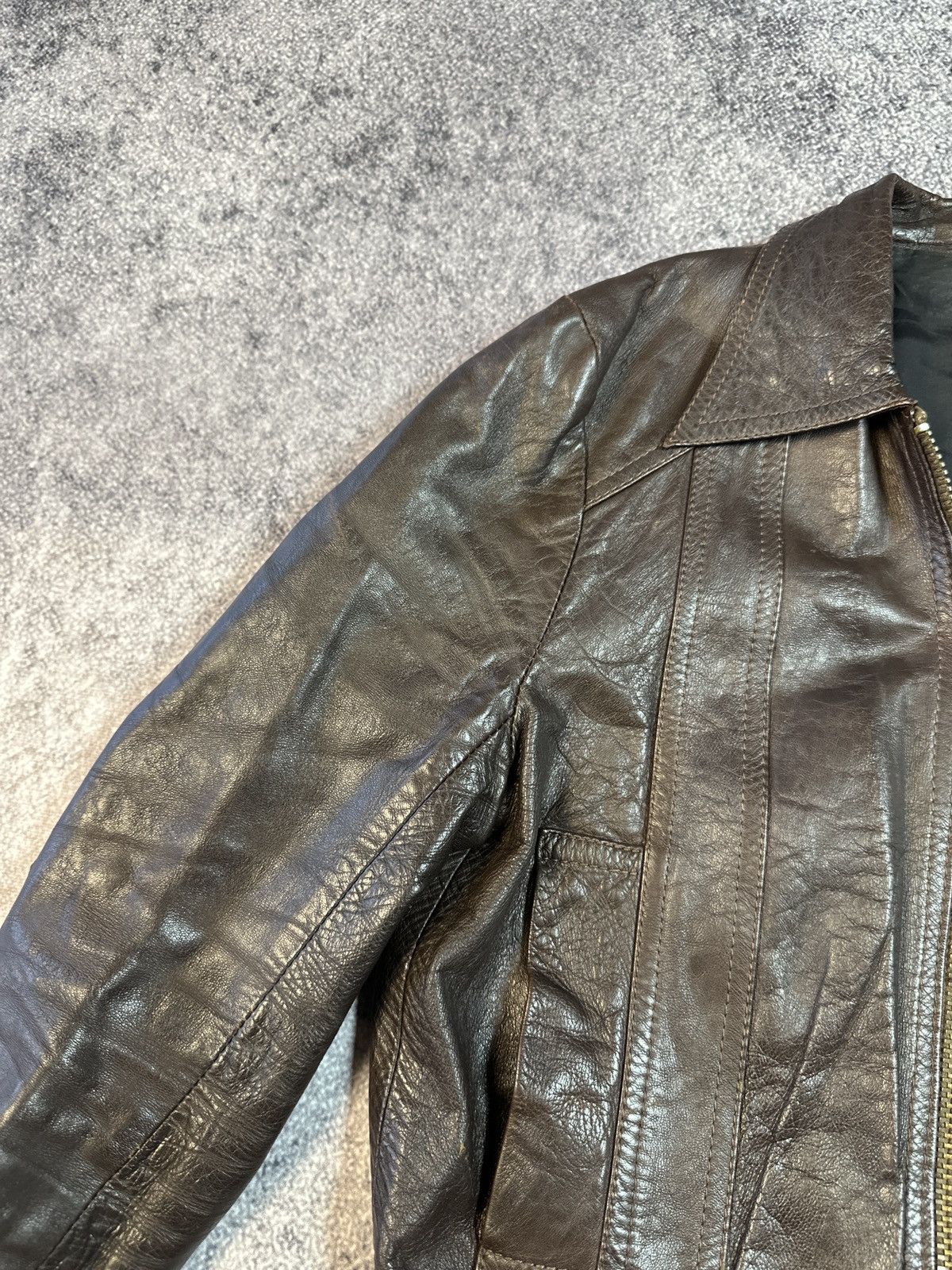 Genuine Leather Y2K Vintage Leather Jacket Streetwear Rare Style USA VTg S Size US S / EU 44-46 / 1 - 4 Thumbnail