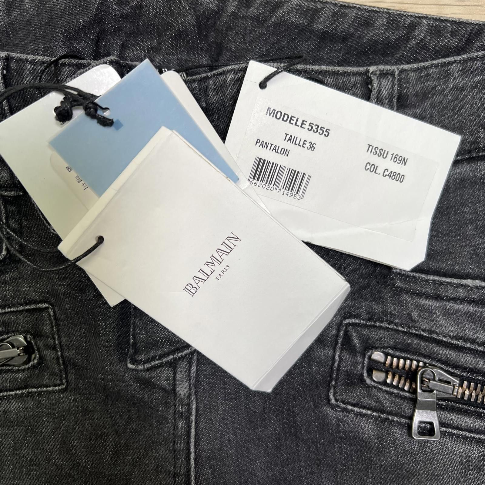 Balmain Balmain Moto Skinny Jeans Size 36" / US 14 / IT 50 - 5 Thumbnail