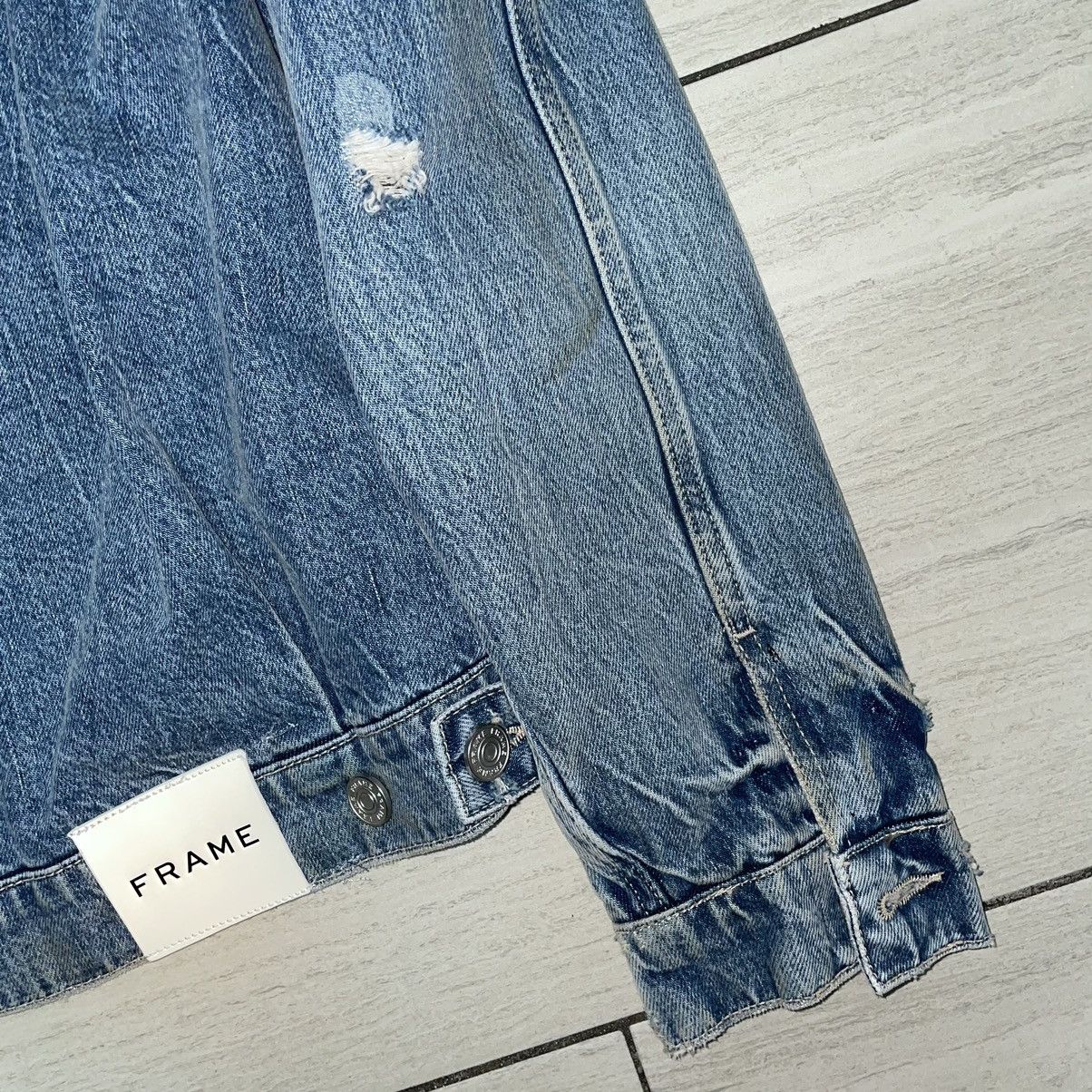 Frame Frame Type 2 Distressed Denim Jacket Blanket Lined Size US S / EU 44-46 / 1 - 9 Thumbnail