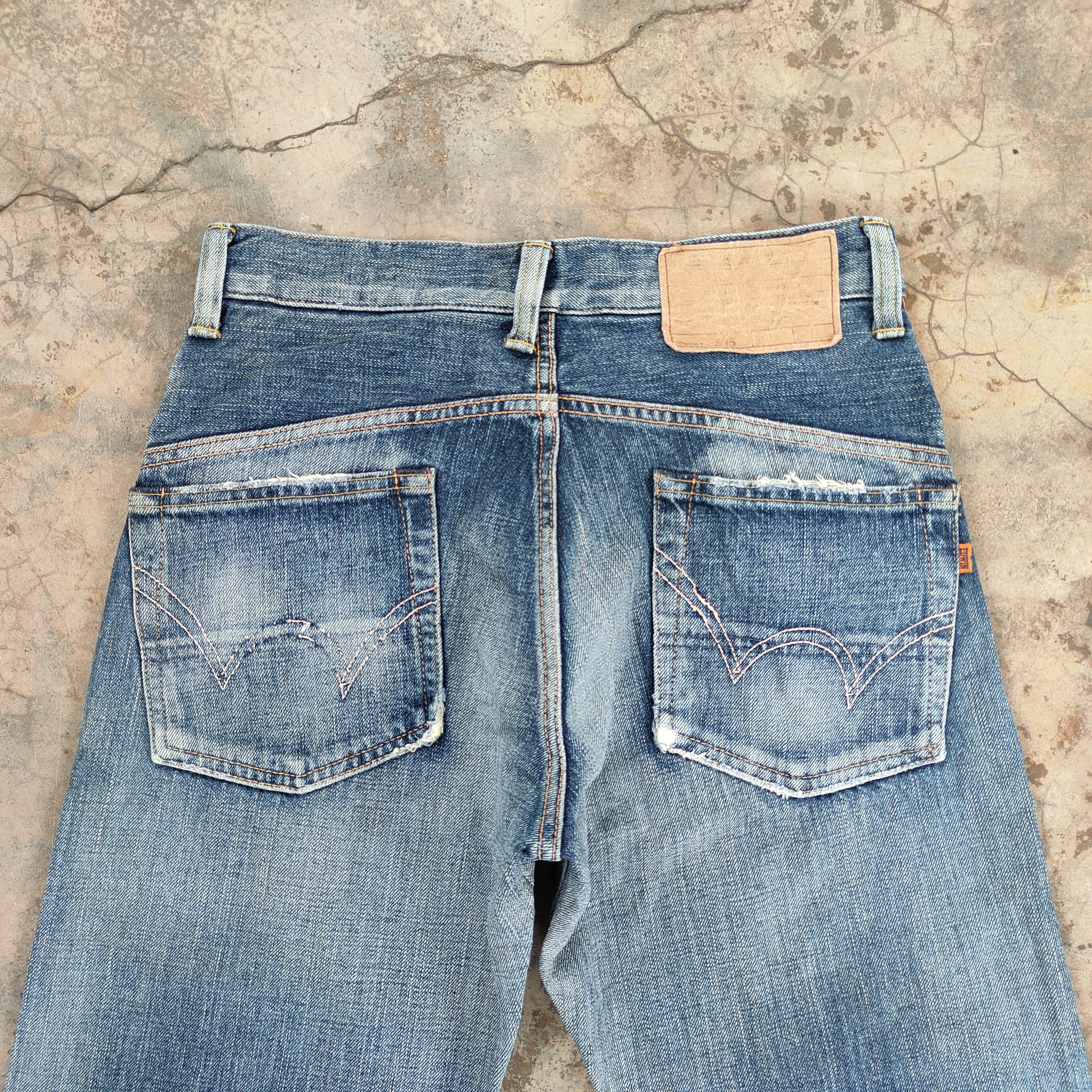 Edwin W31 VINTAGE EDWIN ORANGE TAG FADED DISTRESSED JEANS PANTS Size US 31 - 11 Thumbnail