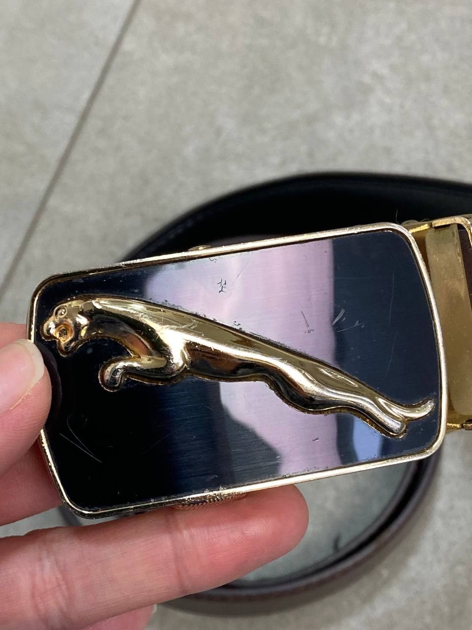Other Vintage Jaguar Logo Leather Belt Size ONE SIZE - 6 Thumbnail