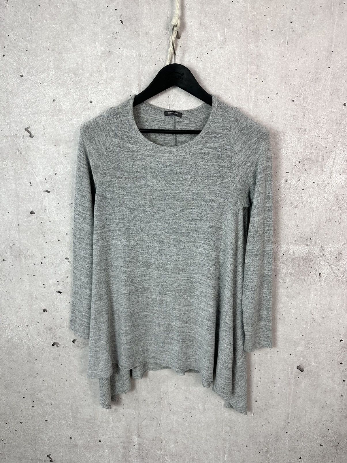 Helmut Lang Helmut Lang Grey Crew Neck Flared Women’s Jumper Size L / US 10 / IT 46 - 1 Thumbnail