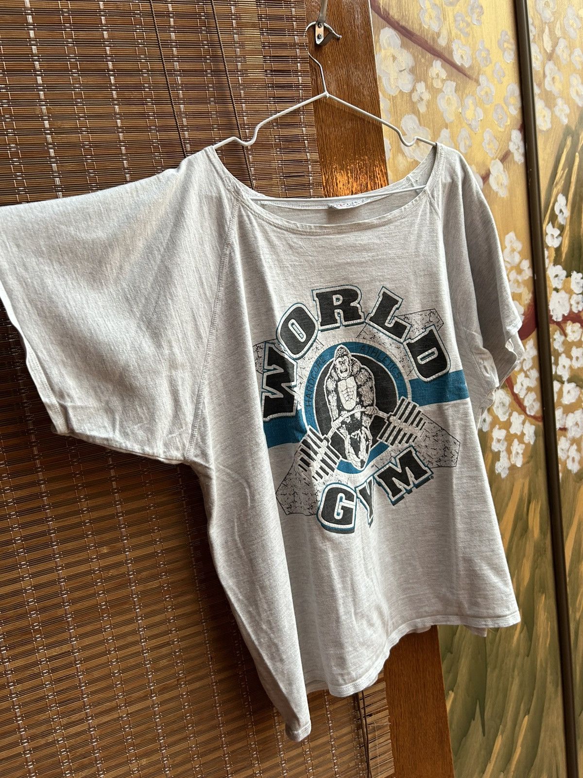 Vintage Vintage World Gym Ape Short Sleeve Cropped T-Shirt Lifter XL Size US XL / EU 56 / 4 - 4 Thumbnail