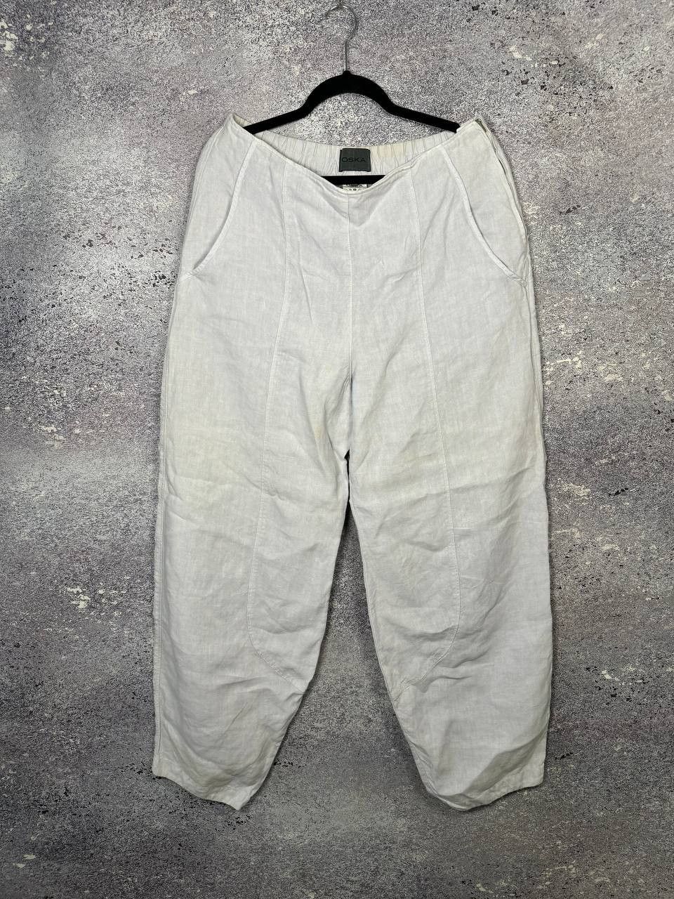 Japanese Brand × OSKA Vintage Japanese OSKA Linen Big Pants Buggy Style Size 32" / US 10 / IT 46 - 1 Thumbnail