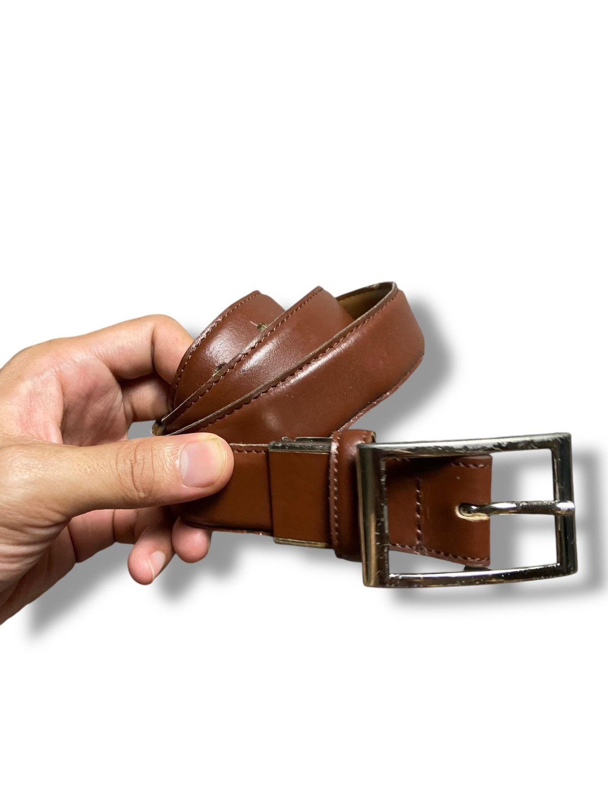 Japanese Brand The Suit Company Brand Genuine Leather Belt (142) Size 38 - 1 Thumbnail