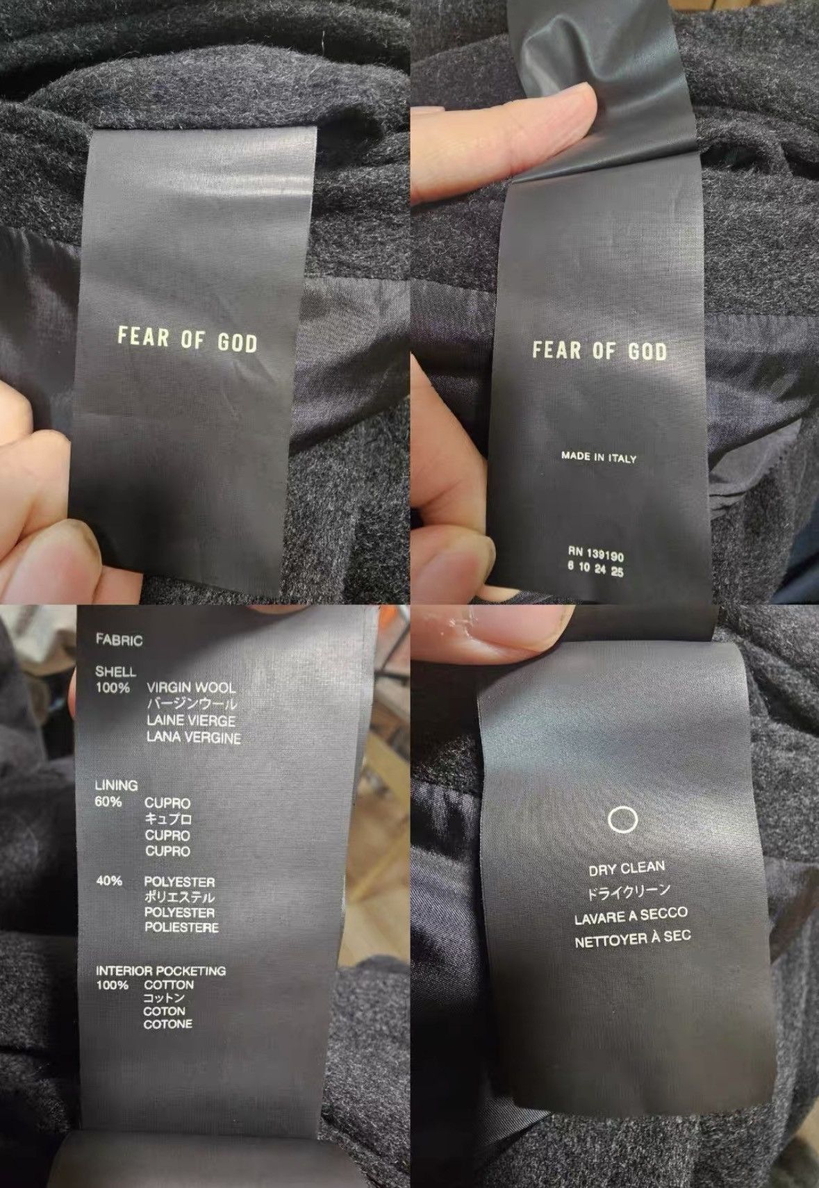 Fear of God Fear of God Eternal Gray Wool Coat. Size US S / EU 44-46 / 1 - 4 Thumbnail