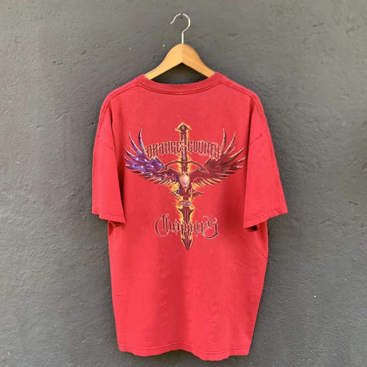 West Coast Choppers Thrashed Faded Y2k Orange County Choppers Tee Size US XL / EU 56 / 4 - 1 Thumbnail