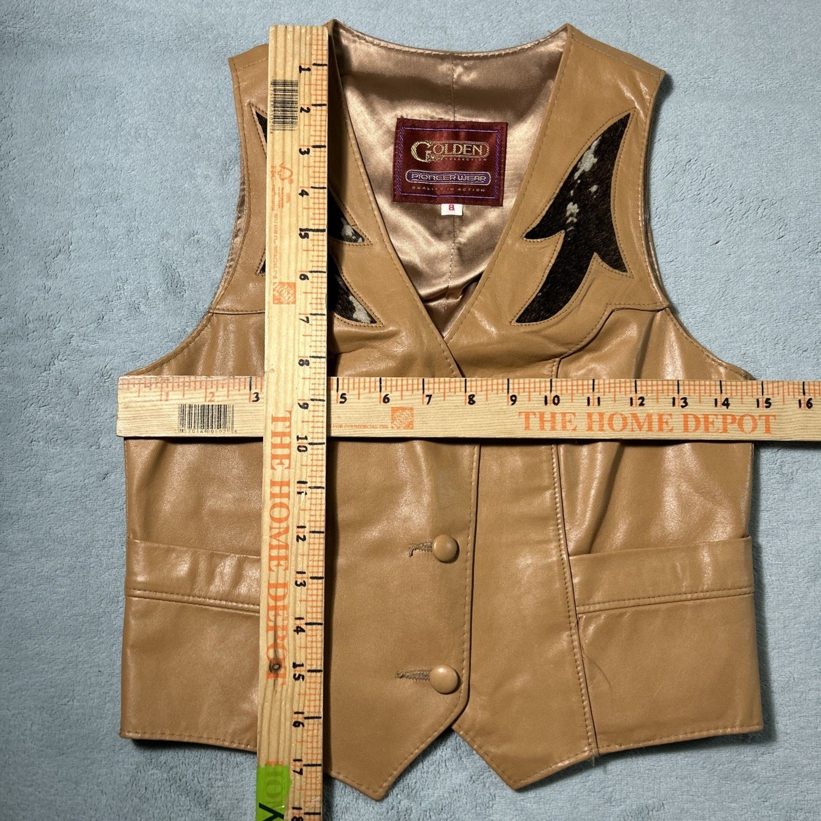 Wrangler Golden Collection Pioneer Wear Leather Vest Womens 8 Sml Size M / US 6-8 / IT 42-44 - 11 Thumbnail
