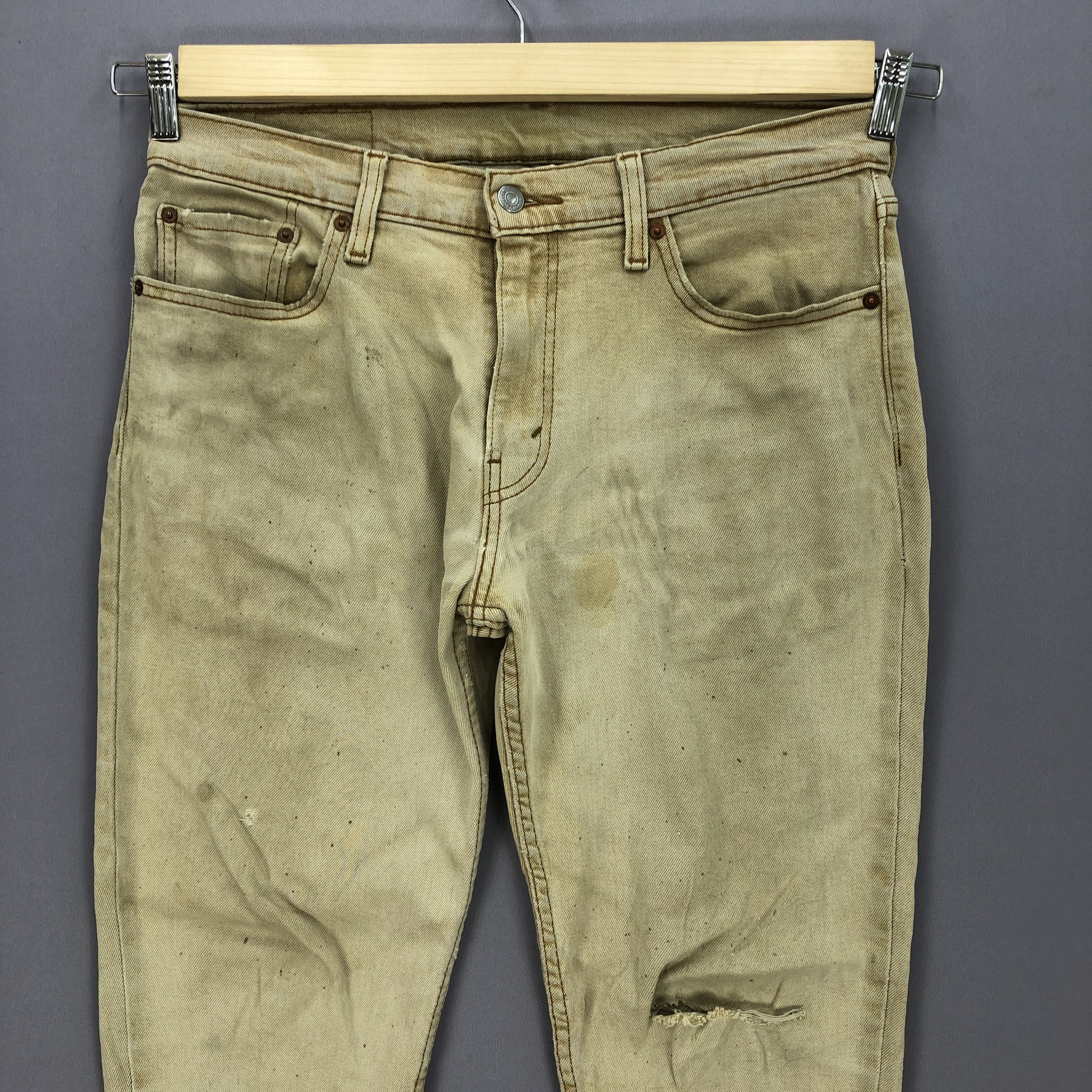 Levi's Vintage Levis 511 Beige Dirty Jeans Levi's Faded Denim Size US 32 / EU 48 - 3 Thumbnail