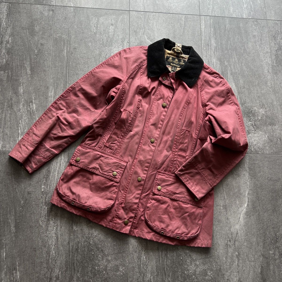 Barbour BARBOUR CLASSIC BEADNELL Waxed Pink Parka Jacket Wax Grailed