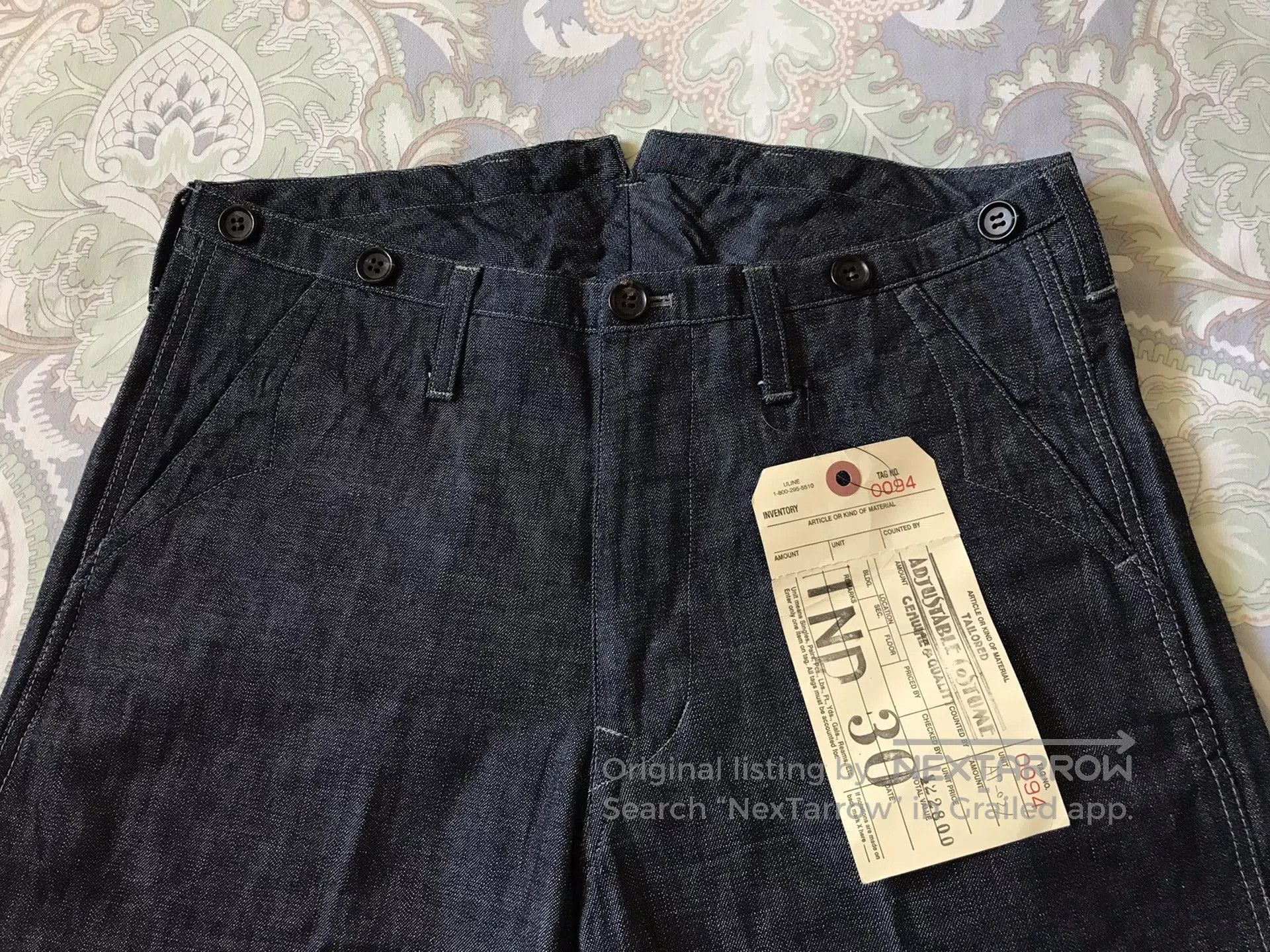 Visvim Adjustable Loose Straight Denim Cargo Pants. Size US 30 / EU 46 - 2 Thumbnail