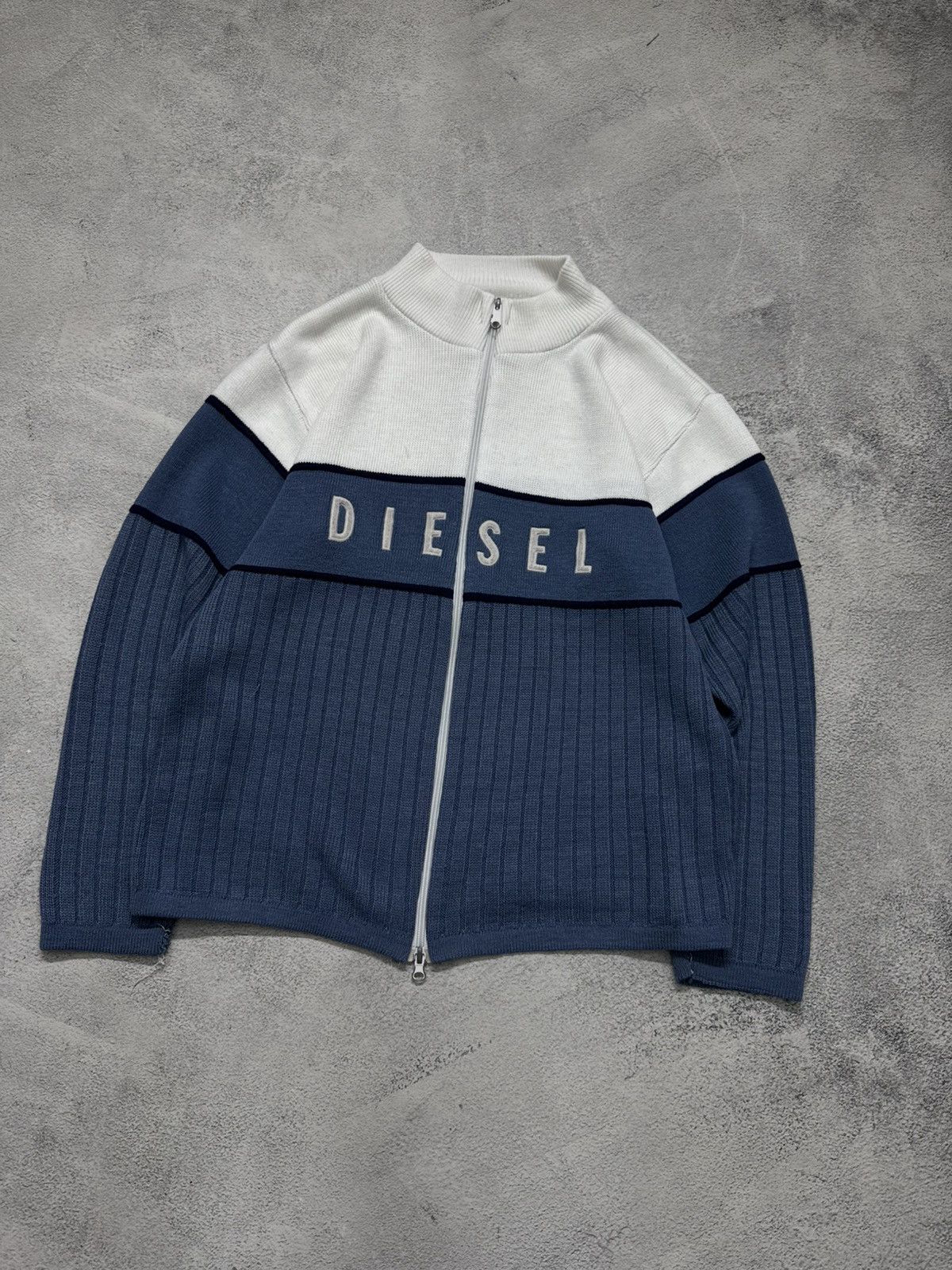 Diesel Vintage Y2K Diesel Big Logo Knit Sweater 00’s Size US M / EU 48-50 / 2 - 1 Thumbnail