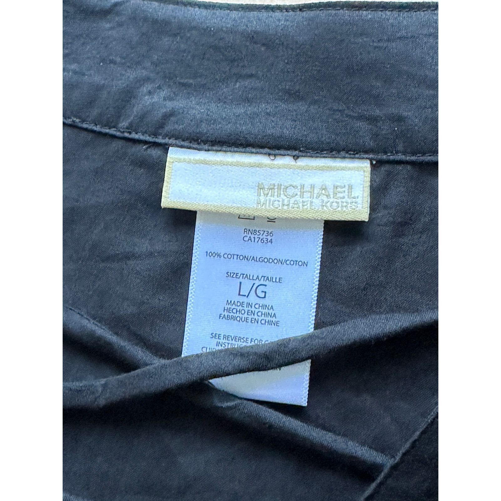 Michael Kors Michael Kors Black Cotton Lace-Up Cover-Up Dress size L Size L / US 10 / IT 46 - 7 Thumbnail