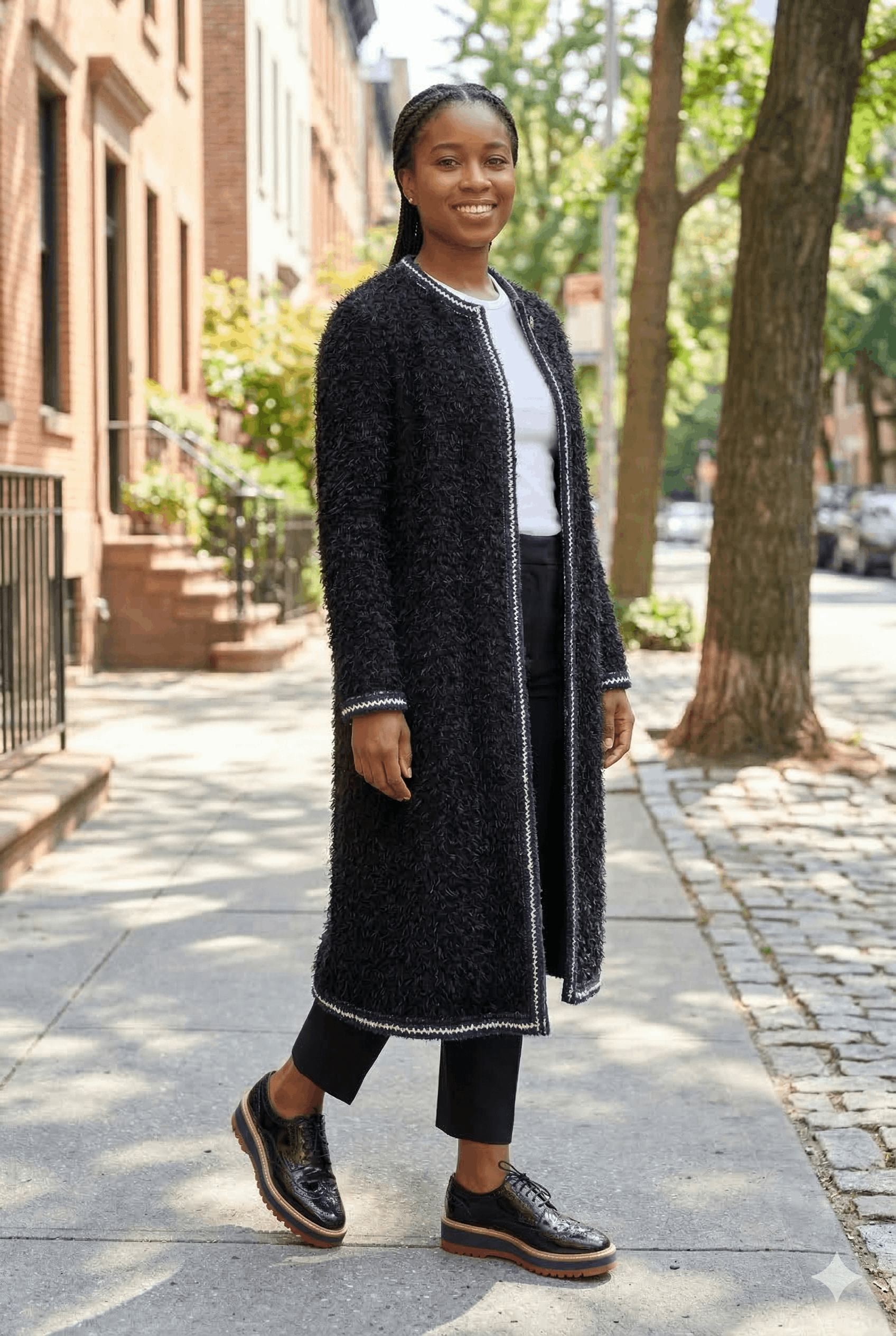 Chanel CHANEL 2021 Métiers d'Art Black Long Sweater Coat FR 34/US 2 Size XS / US 0-2 / IT 36-38 - 3 Thumbnail