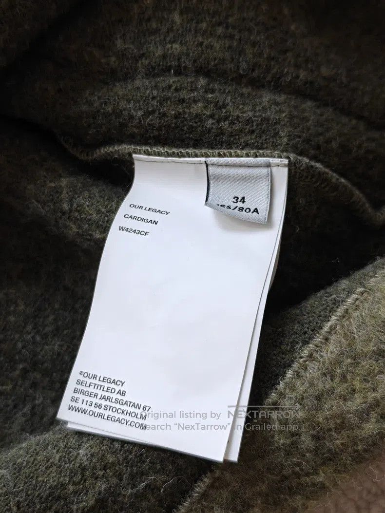 Our Legacy Our Legacy Avocado Green Button-Up Cardigan Jacket Size XS / US 0-2 / IT 36-38 - 5 Thumbnail
