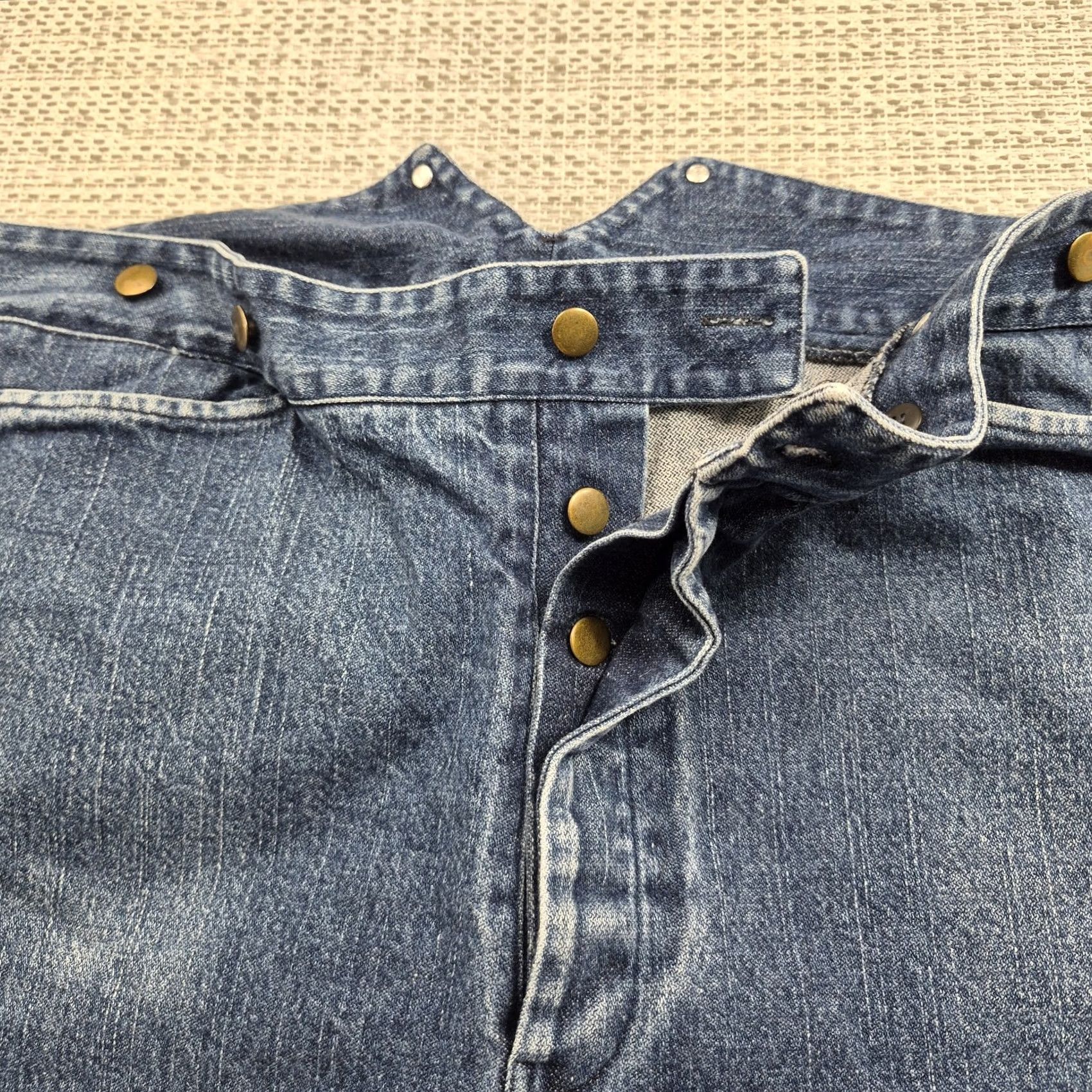 Vintage Frontier Classics Jeans Mens 42x34 Blue Regular Fit Straight Western Buckle Back Size US 42 / EU 58 - 5 Thumbnail