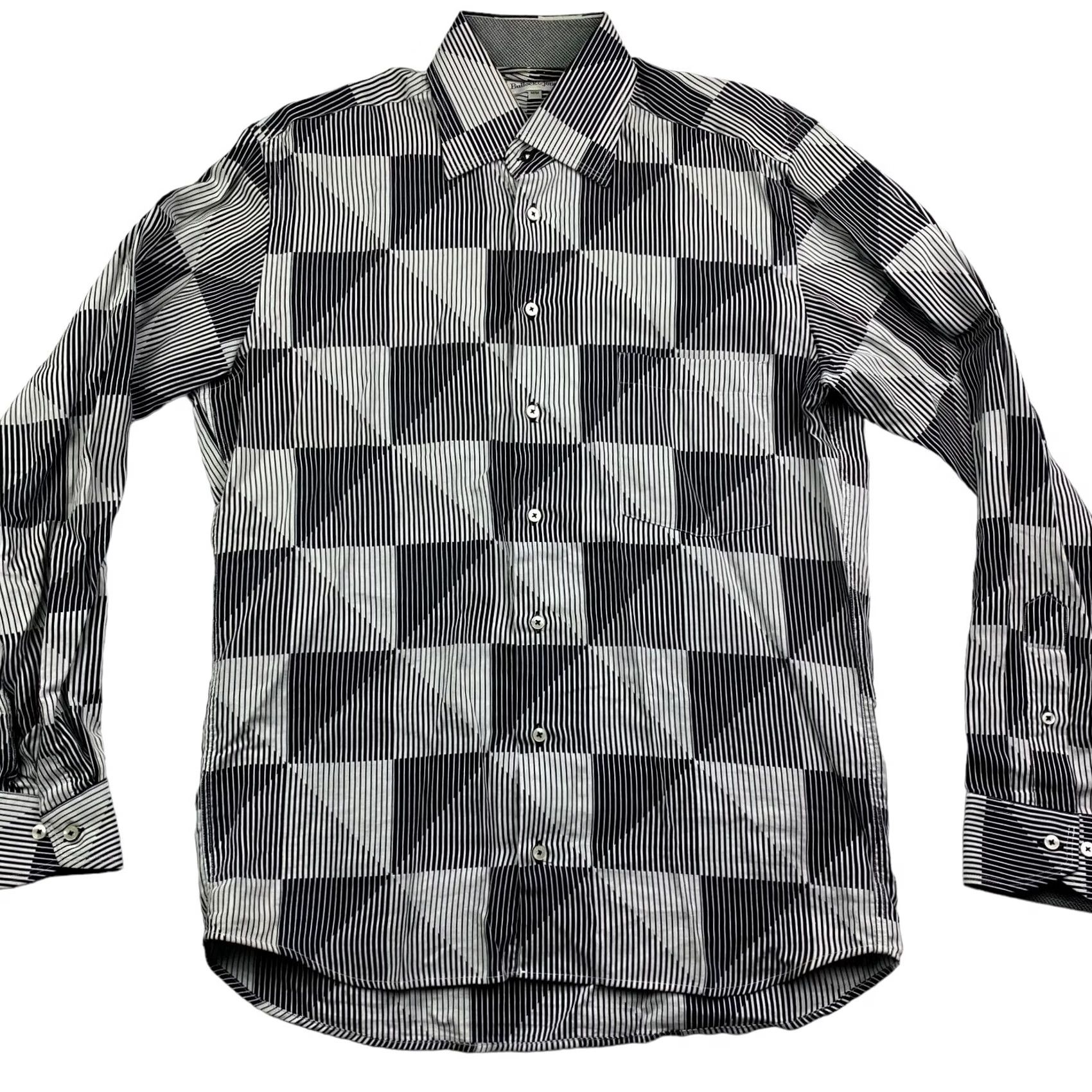 Vintage VINTAGE Bullock & Jones Men’s Button Shirt Black/White Abstract Geometric Long Sleeve Medium Button-Up Shirt Mens Size US M / EU 48-50 / 2 - 2 Thumbnail