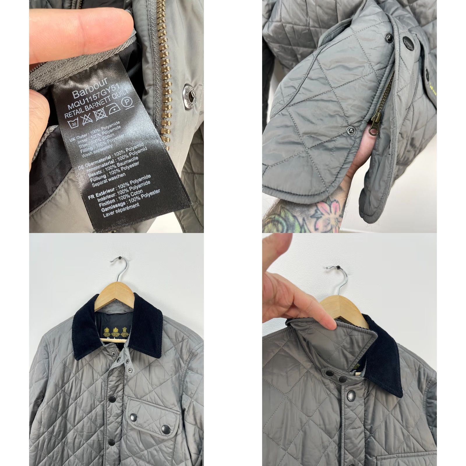 Barbour Barbour Jacket Quilted Barbour Barnett Quilt Jacket Size S Men Gray Quilt Jacket Barbour Men S Clothing 1990s? Size US S / EU 44-46 / 1 - 8 Thumbnail