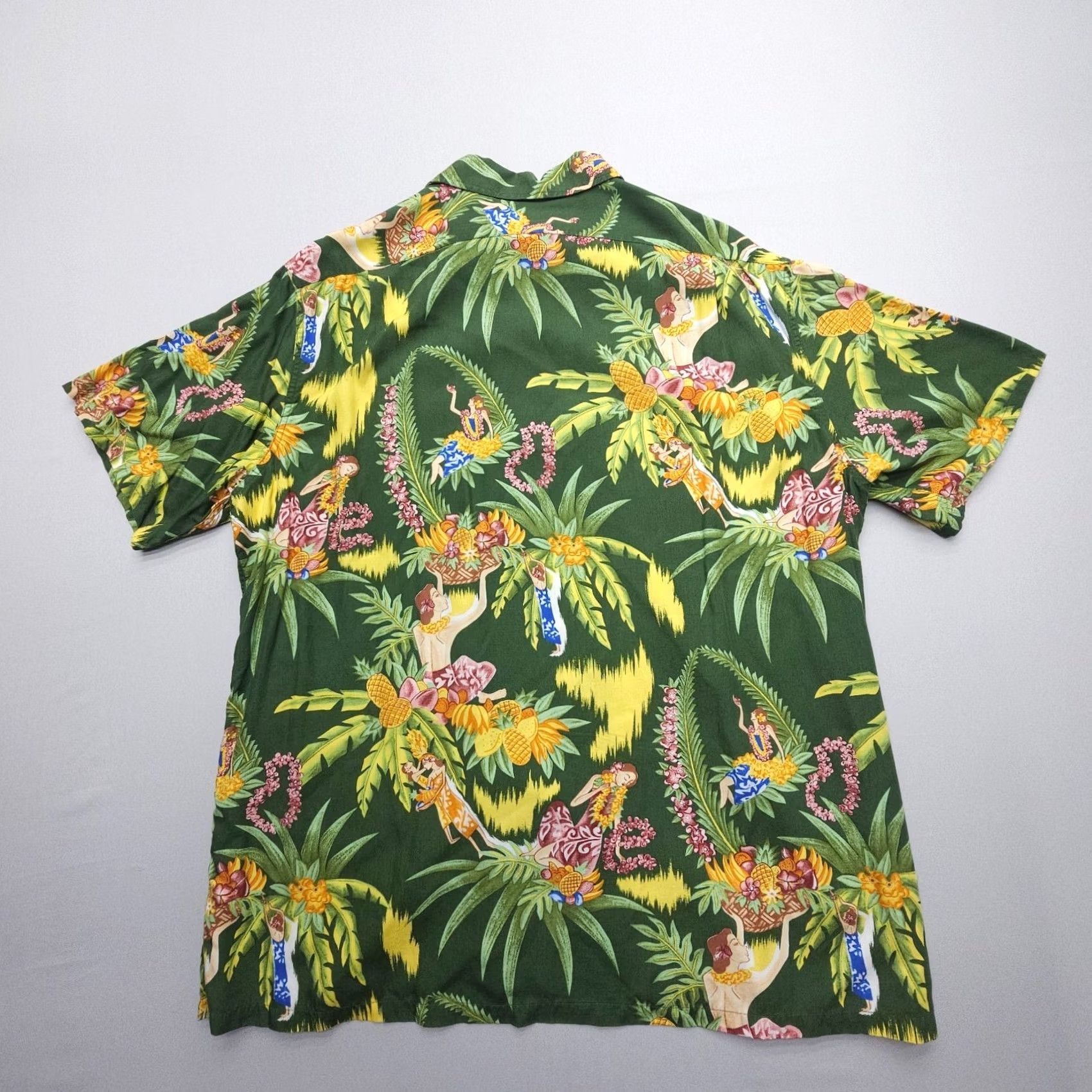 Polo Ralph Lauren VTG Polo Ralph Lauren Hawaiian Shirt Mens XL Floral Print Button-Up Short Sleeve Green 60s 70s Tropical Size US XL / EU 56 / 4 - 3 Thumbnail
