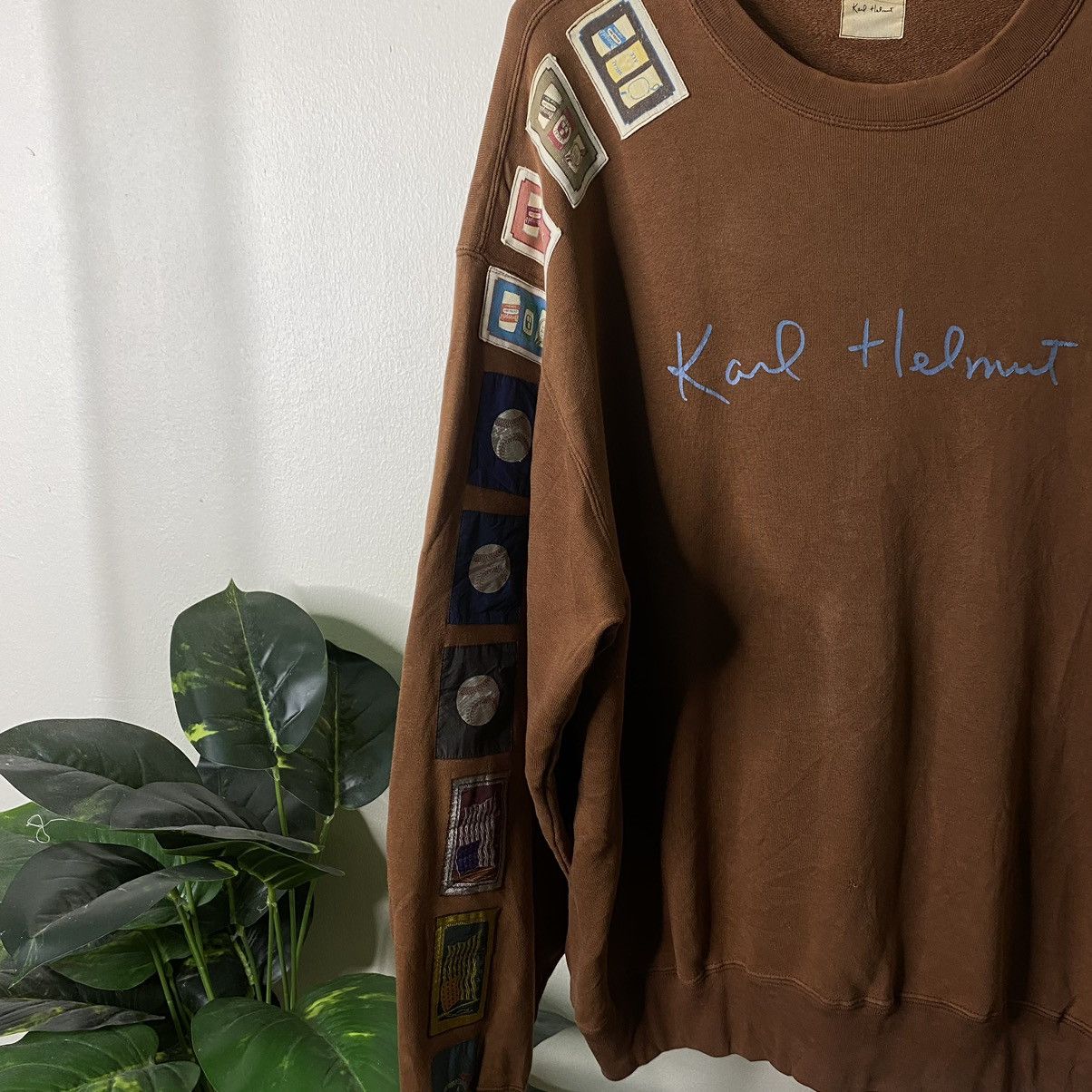 Karl Helmut Karl Helmut Patchwork Detailing Sweatshirt Size US L / EU 52-54 / 3 - 3 Thumbnail