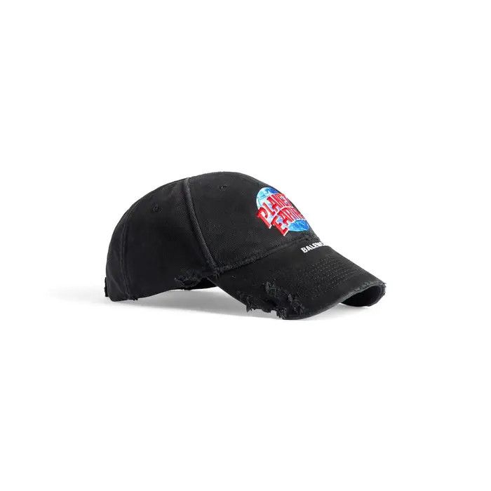 Balenciaga o1s1wg110326 Size: L / Planet Earth Hat / Cap in Black Size ONE SIZE - 2 Thumbnail