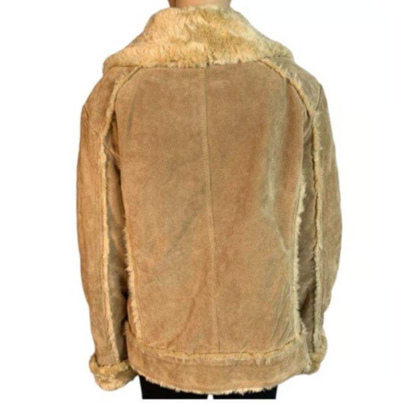 Wilsons Leather Wilsons Leather Womens Large Suede Trimmed Penny Lane Jacket Size L / US 10 / IT 46 - 6 Thumbnail
