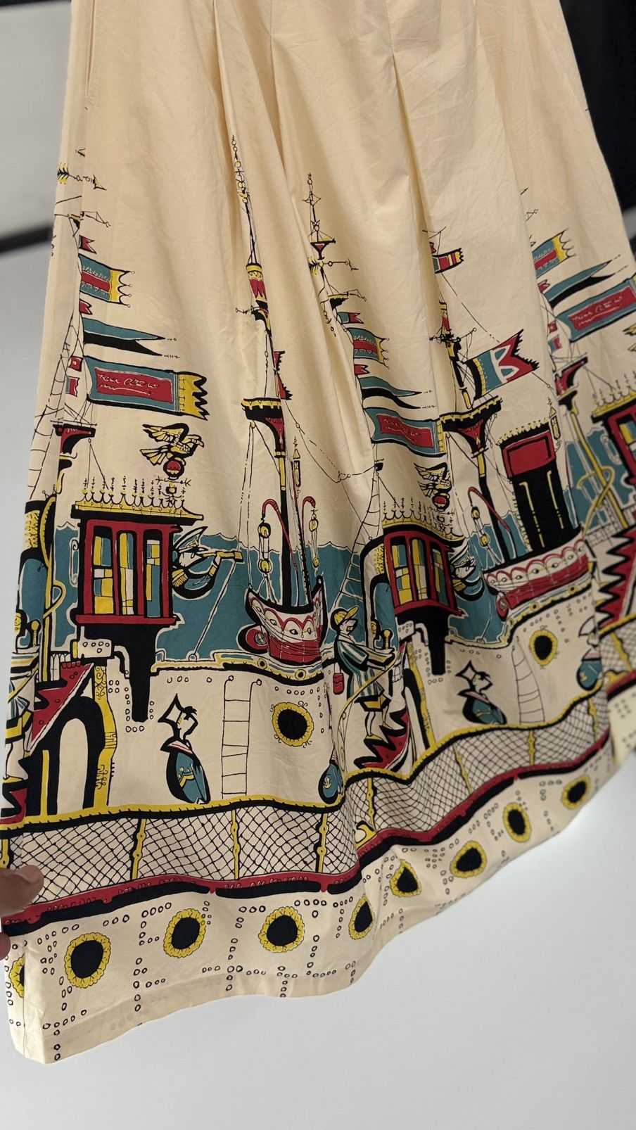 Toyo Enterprises 🔥 Sea Cruise Novelty 50's Border Print Travel Fantasy Skirt Size 29" - 8 Thumbnail