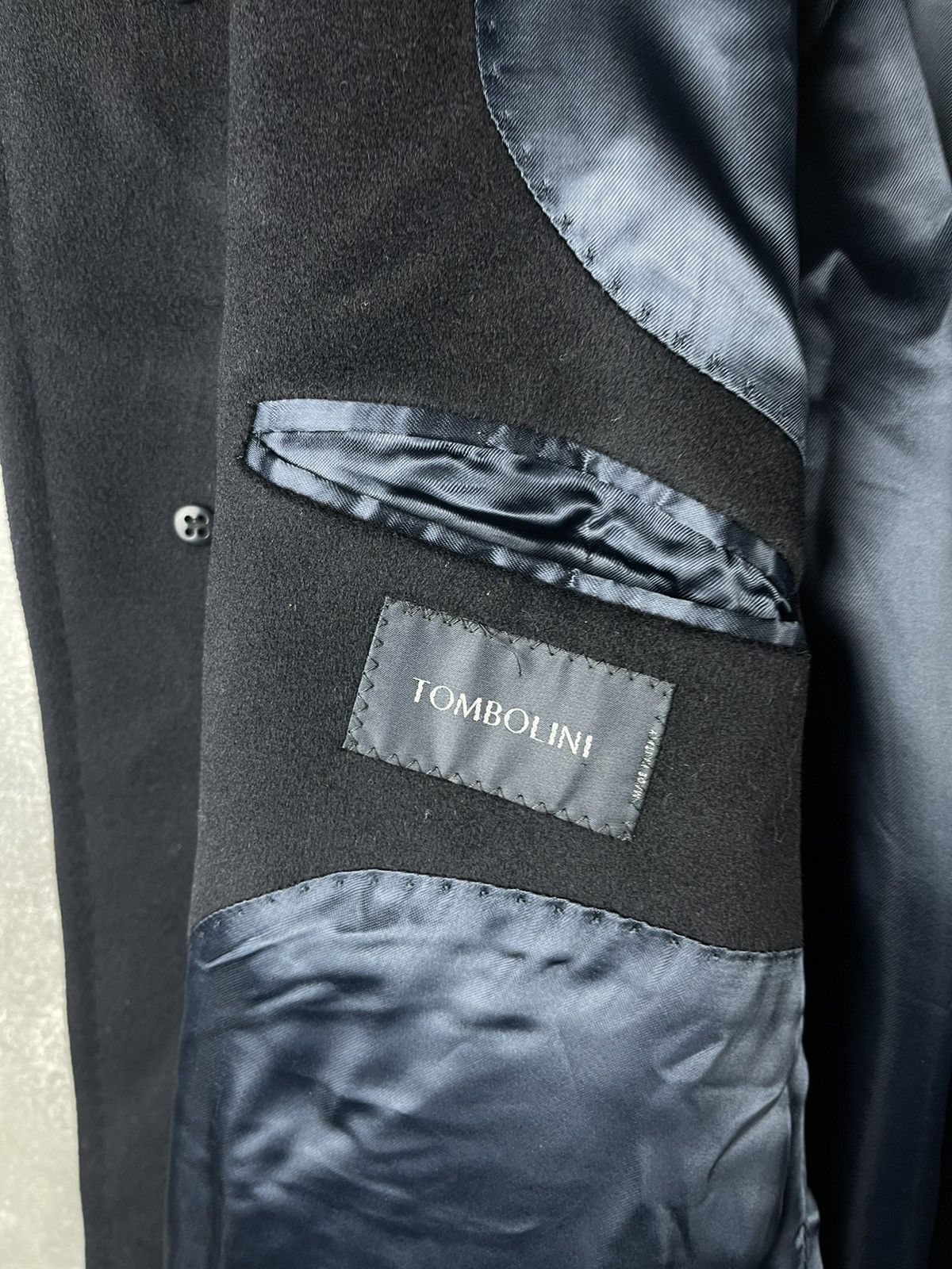 Tombolini Tombolini ing Loro Piana Wool Belted Overcoat Black Size US L / EU 52-54 / 3 - 12 Thumbnail