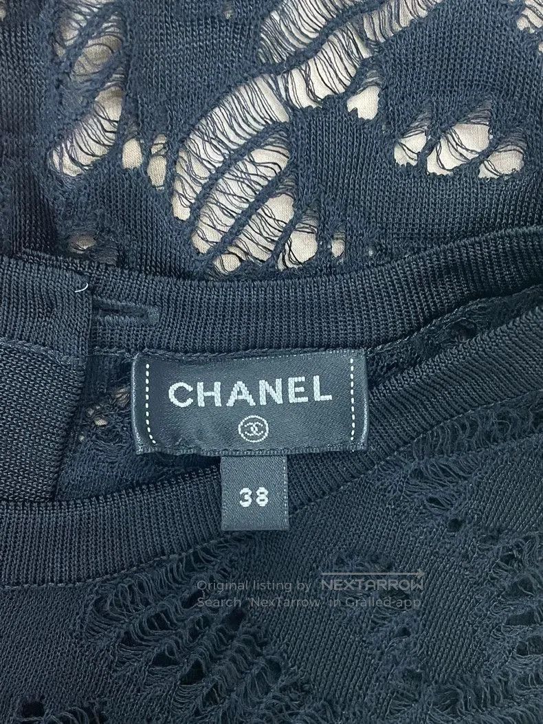 Chanel Chanel 22P Black Lace Sleeveless Dress. Size US M / EU 48-50 / 2 - 4 Thumbnail