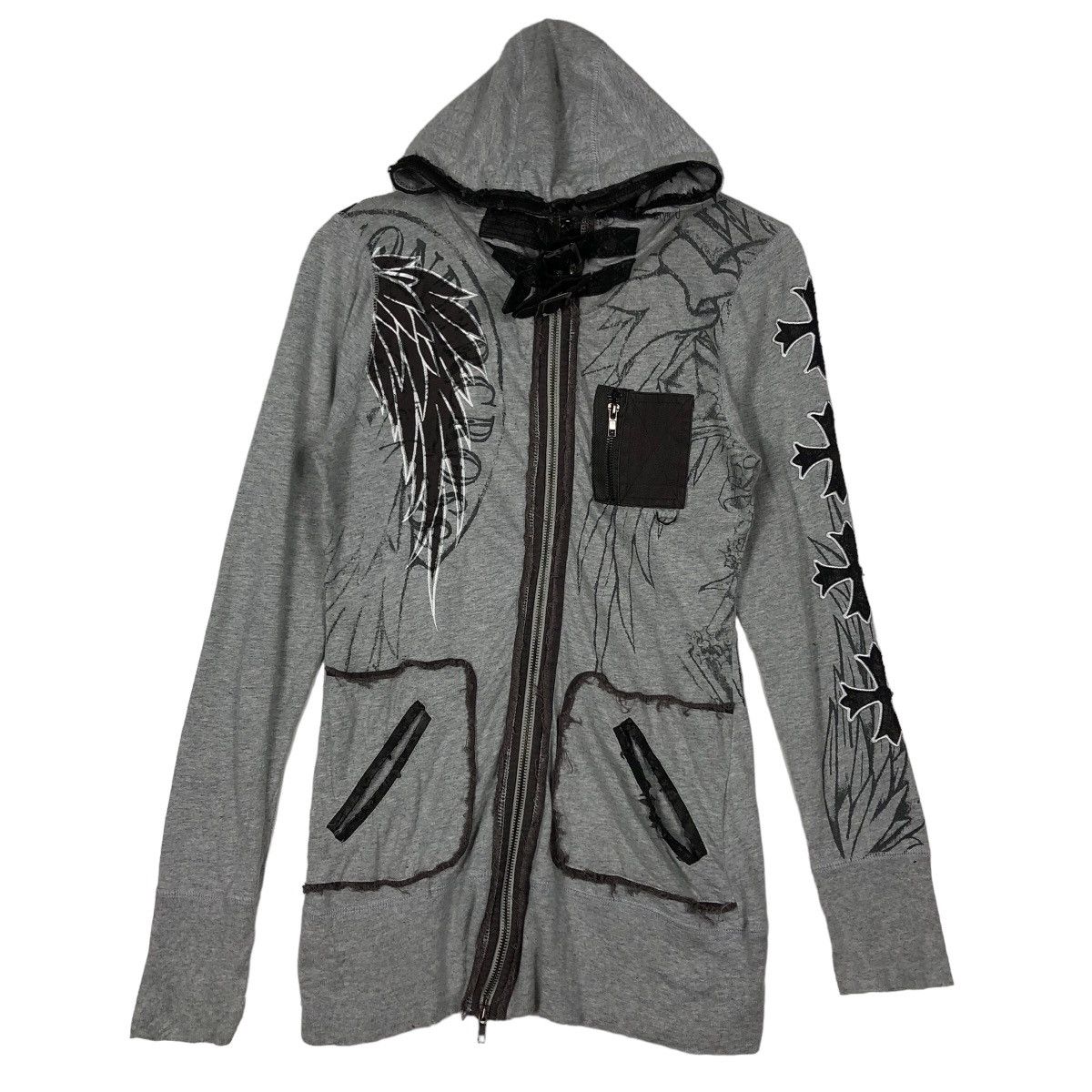 Hysteric Glamour 🔥Rare Hoodie Jacket Bondage Punk Design Over Print Ghtz Size US S / EU 44-46 / 1 - 1 Thumbnail
