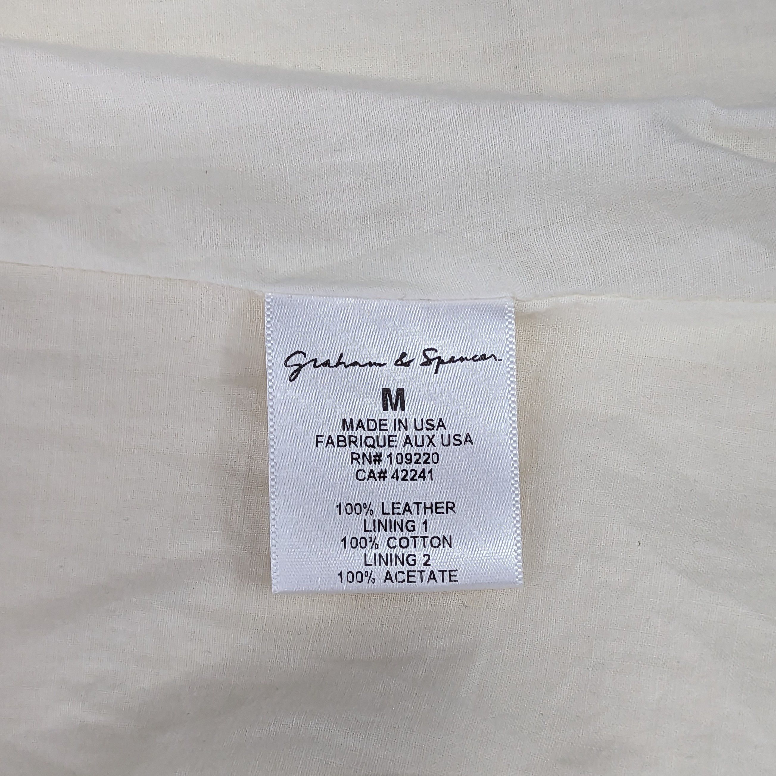 Leather Graham & Spencer Made In USA Leather Jacket Luxury Brand Size M / US 6-8 / IT 42-44 - 21 Thumbnail