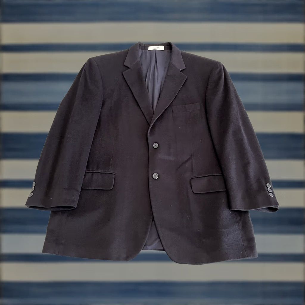 Nordstrom John W. Nordstrom Loro Piana 100% Cashmere Blazer Jacket Sport Coat Mens 46R Blue Solid 2 Button Women? Size 46R - 1 Thumbnail