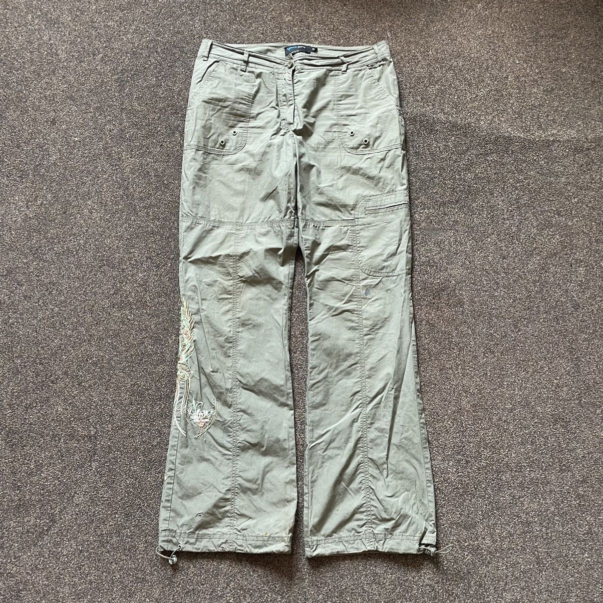 Vintage Vintage Y2K Baggy Cargo Pants Khaki Distressed Workwear Punk Size 32" / US 10 / IT 46 - 1 Thumbnail