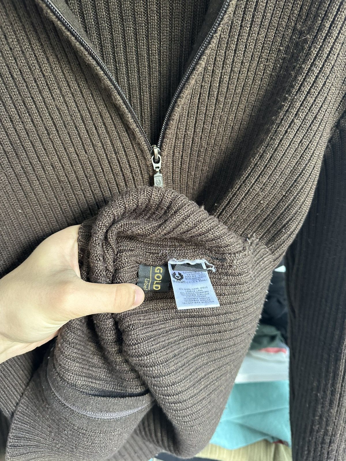 Belstaff 🔥VINTAGE BELSTAFF KNITTED ZIP SWEATER 85 ANNIVERSARY🔥 Size US XL / EU 56 / 4 - 8 Thumbnail