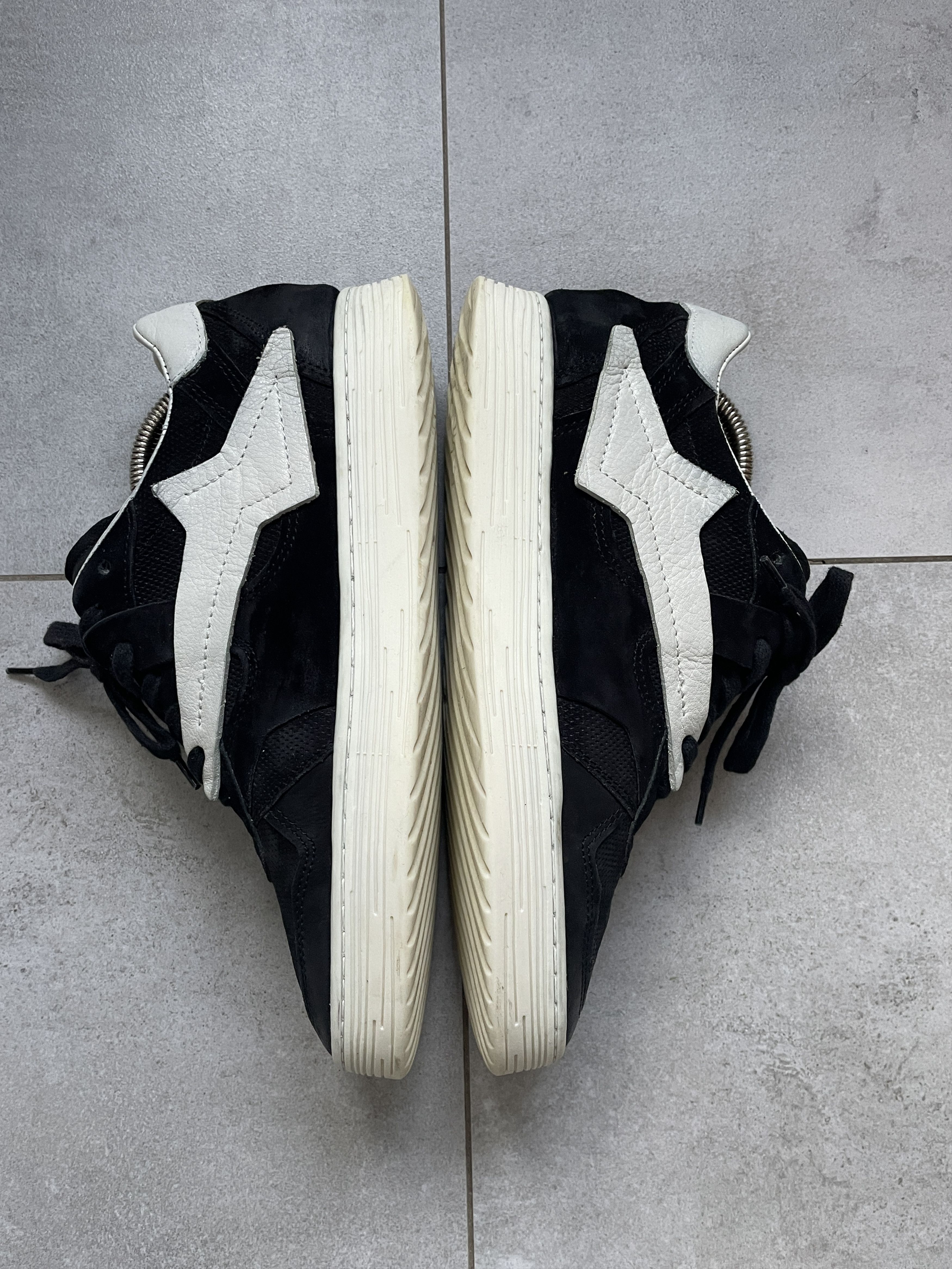 A.S.98 A.S.98 BLACK LEATHER SUEDE BAPESTA TYPE SNEAKERS Size US 9.5 / EU 42-43 - 7 Thumbnail