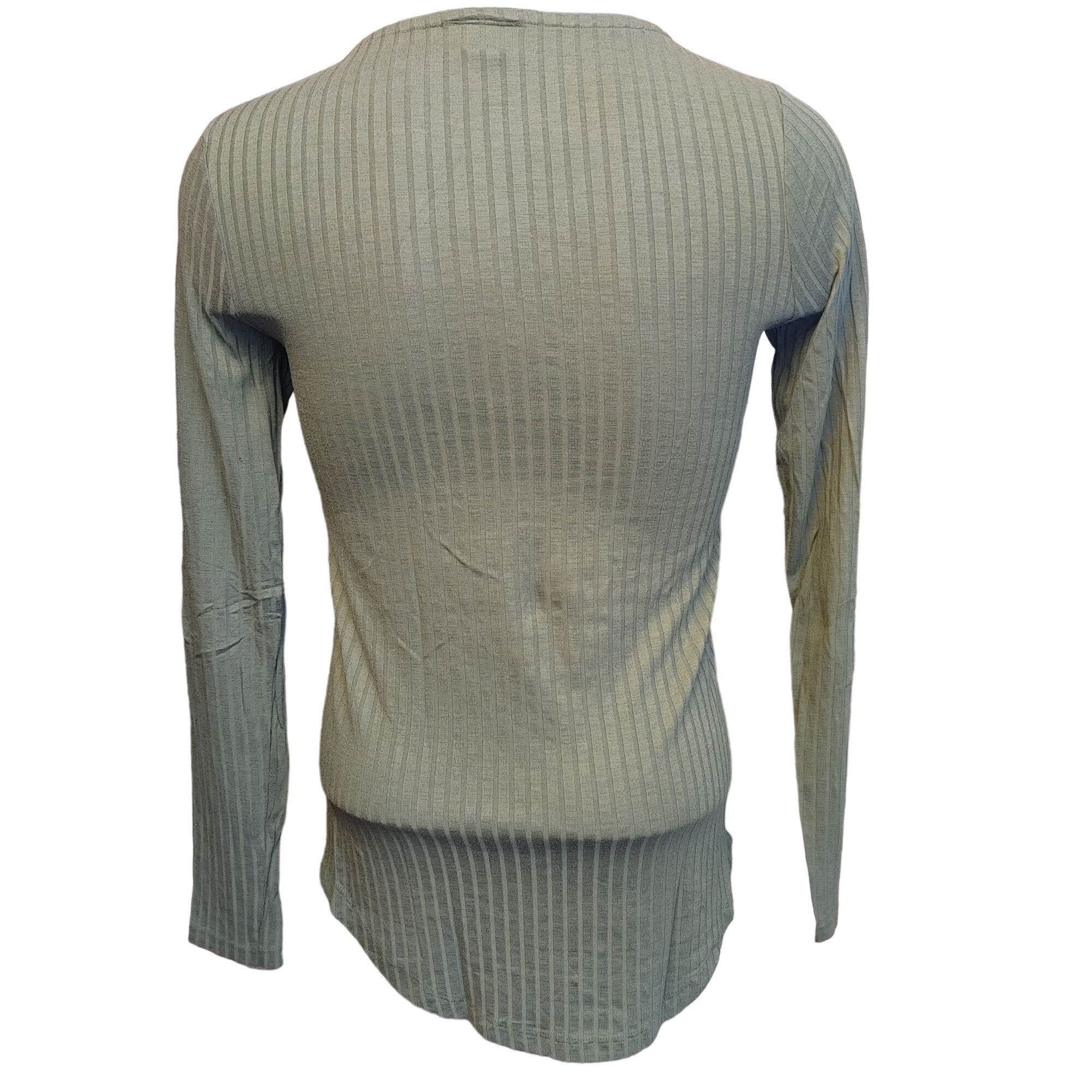 rue21 Rue21 Women's Green Ribbed Long Sleeve Corset Front Top M Size M / US 6-8 / IT 42-44 - 2 Thumbnail
