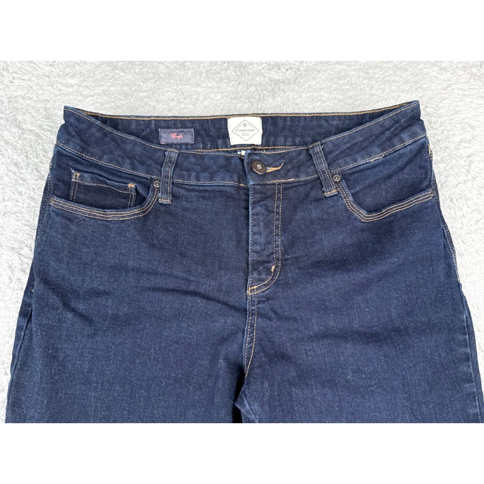 Vintage St. John's Bay Jeans Womens 10 Blue Denim Capri Dark Wash Mid 32x22 Size 32" / US 10 / IT 46 - 4 Thumbnail