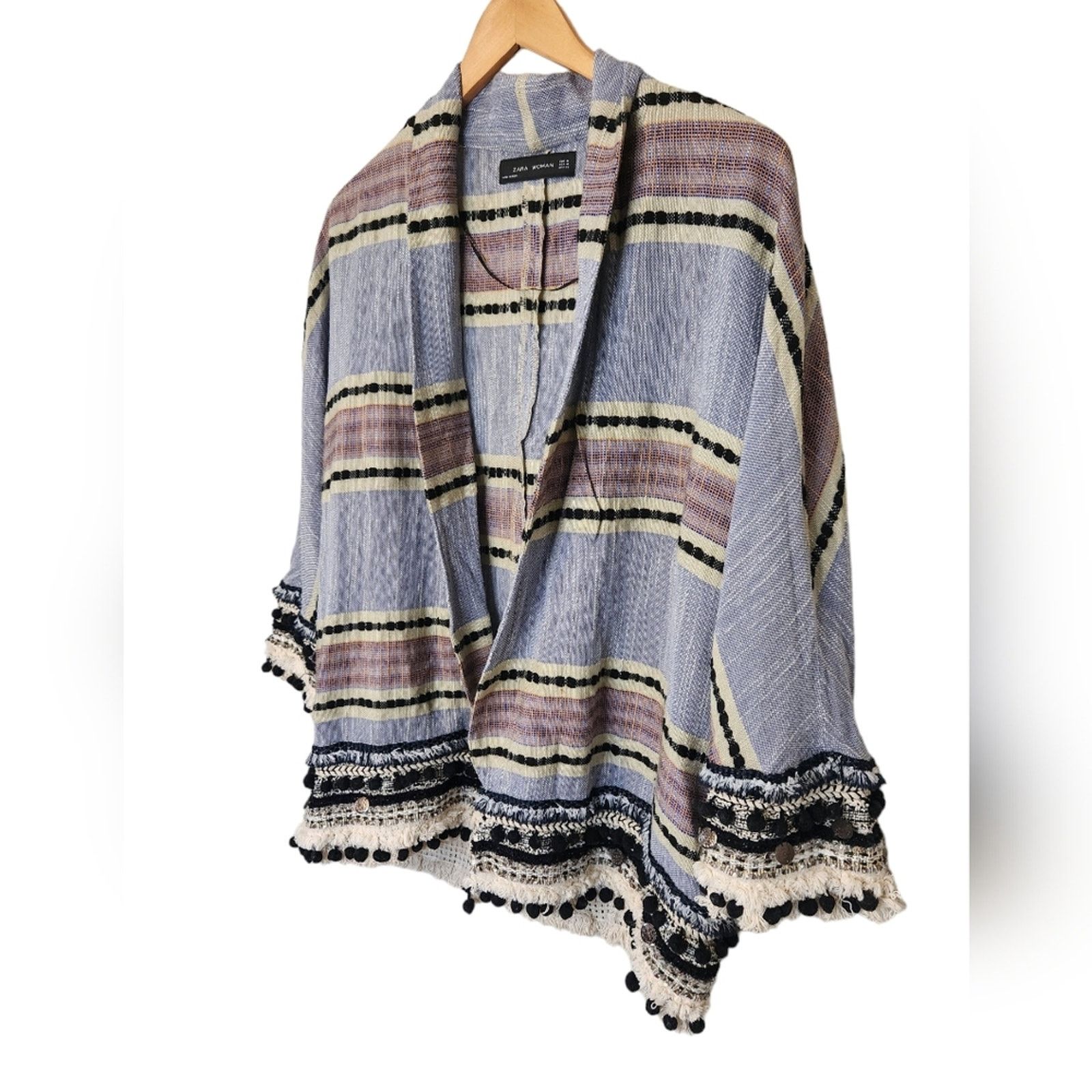 Zara Zara Open Kimono kimono cardigan Medium Size M / US 6-8 / IT 42-44 - 2 Thumbnail