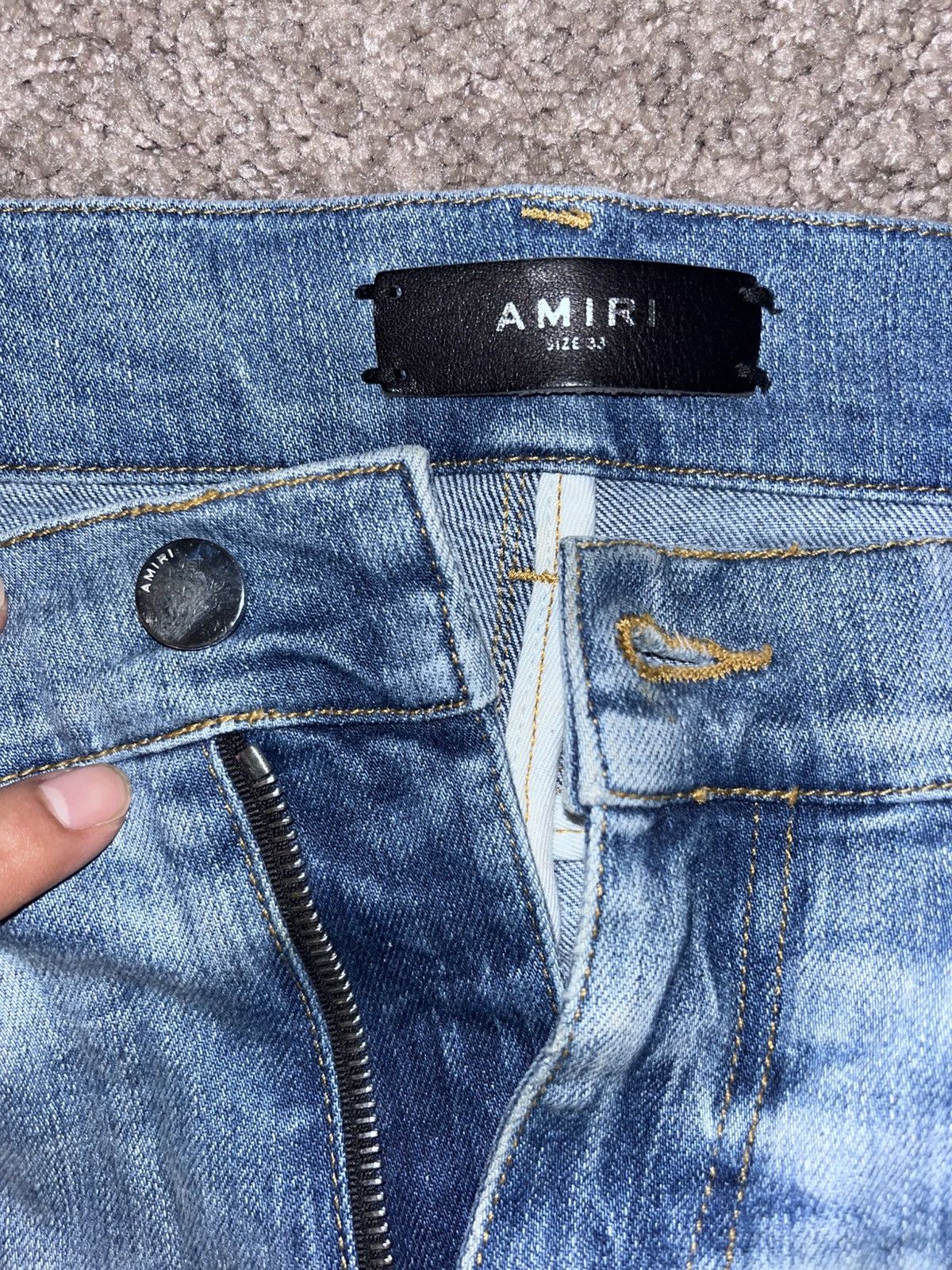 Amiri Amiri thrasher light wash denim Size US 33 - 4 Thumbnail
