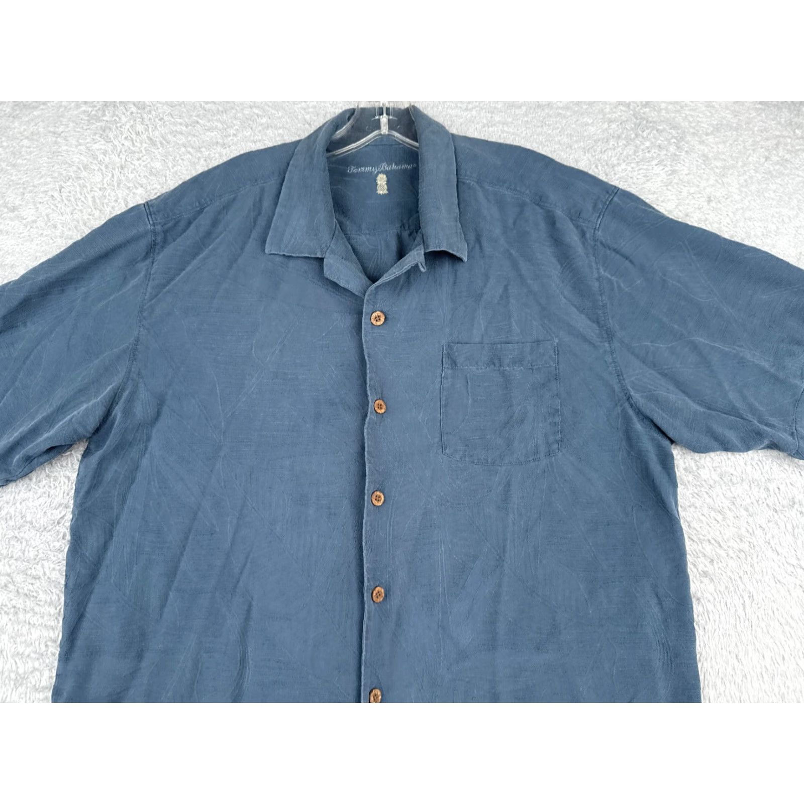 Tommy Bahama Tommy Bahama Shirt Men Large Blue Floral 100% Silk Button Up Hawaiian Read Size US L / EU 52-54 / 3 - 4 Thumbnail